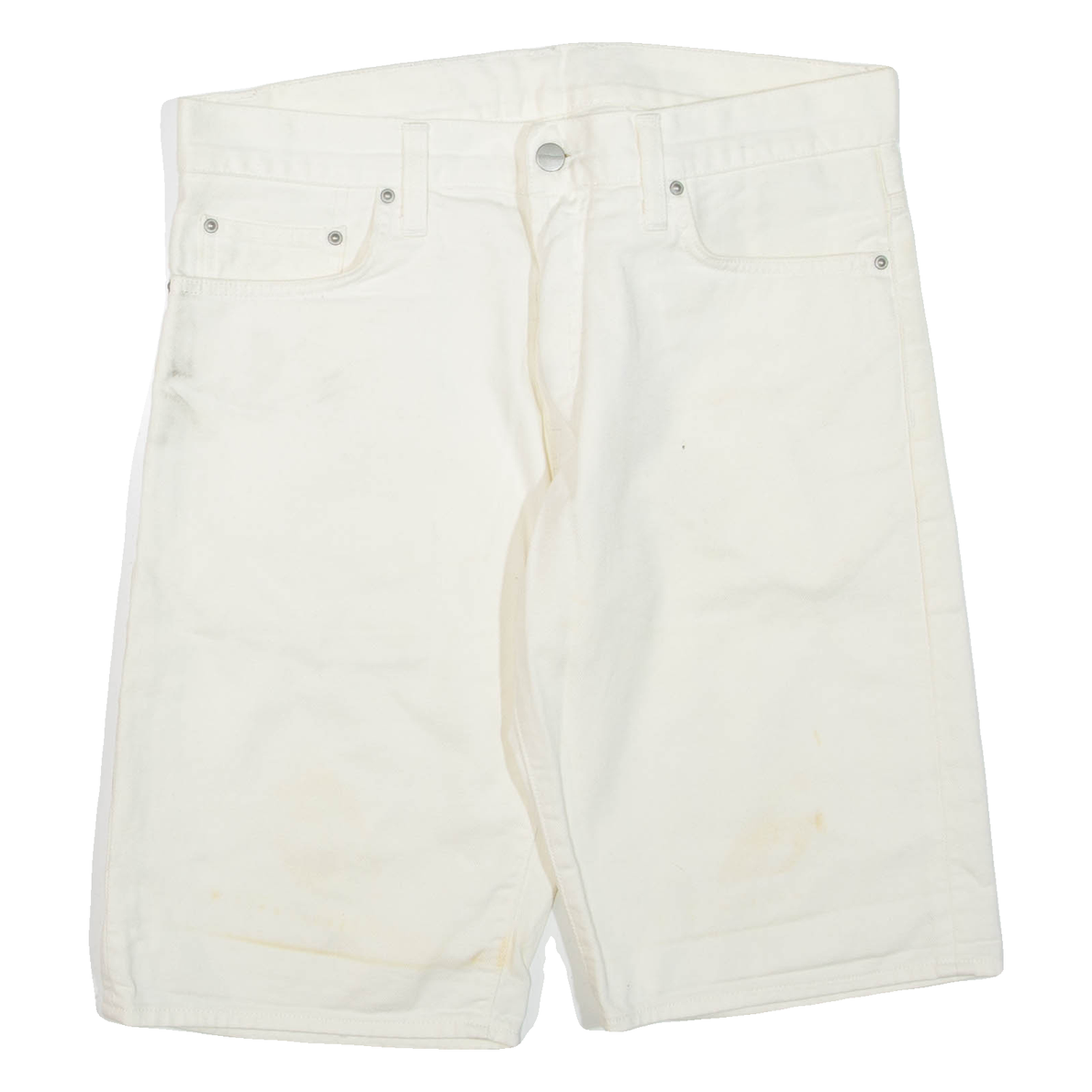 CARHARTT Klondike Mens Denim Shorts White M W34 Refurbished - N/A refurbished available on Cerqular