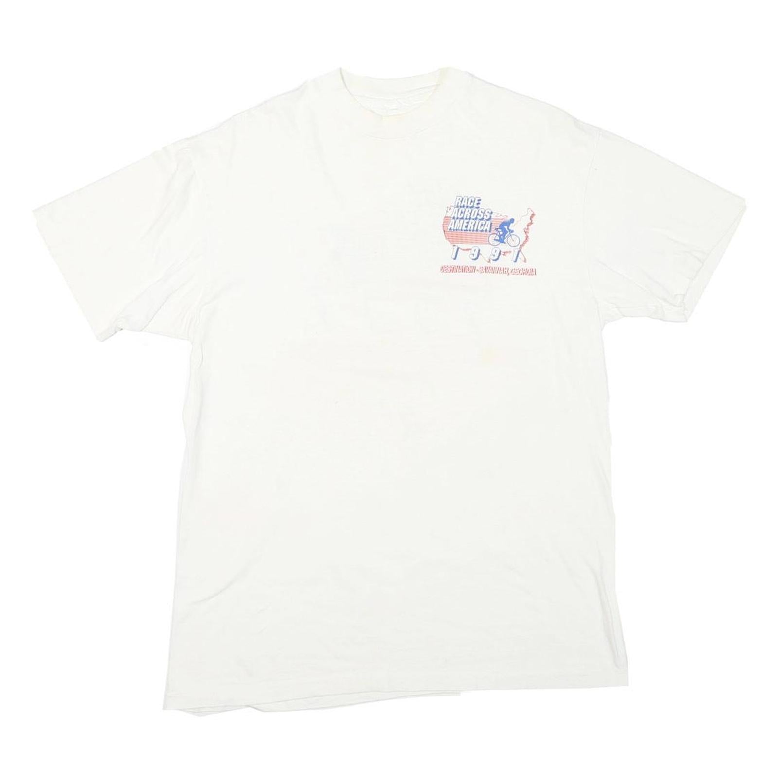 Buy Mens White Race Across America Graphic T-Shirt S Short Sleeve Crew Neck Vintage Refurbished - $20.79 Mens White Race Across America Graphic T-Shirt S Short Sleeve Crew Neck Vintage Refurbished - N/A refurbished available on Cerqular