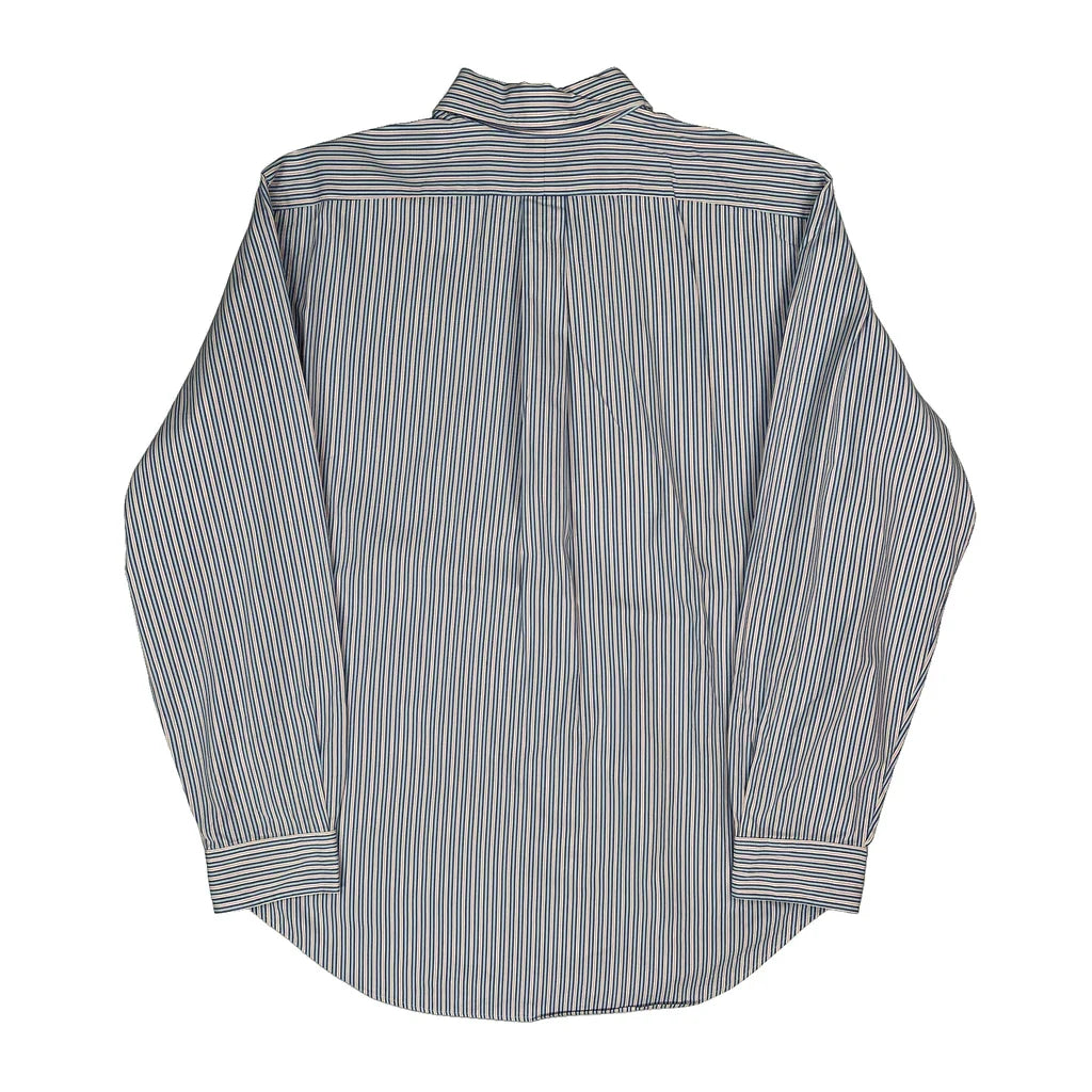 Ralph Lauren Striped Shirt - Large Blue Cotton Refurbished - Thrifted (note: this is a term often used to describe second- refurbished available on Cerqular