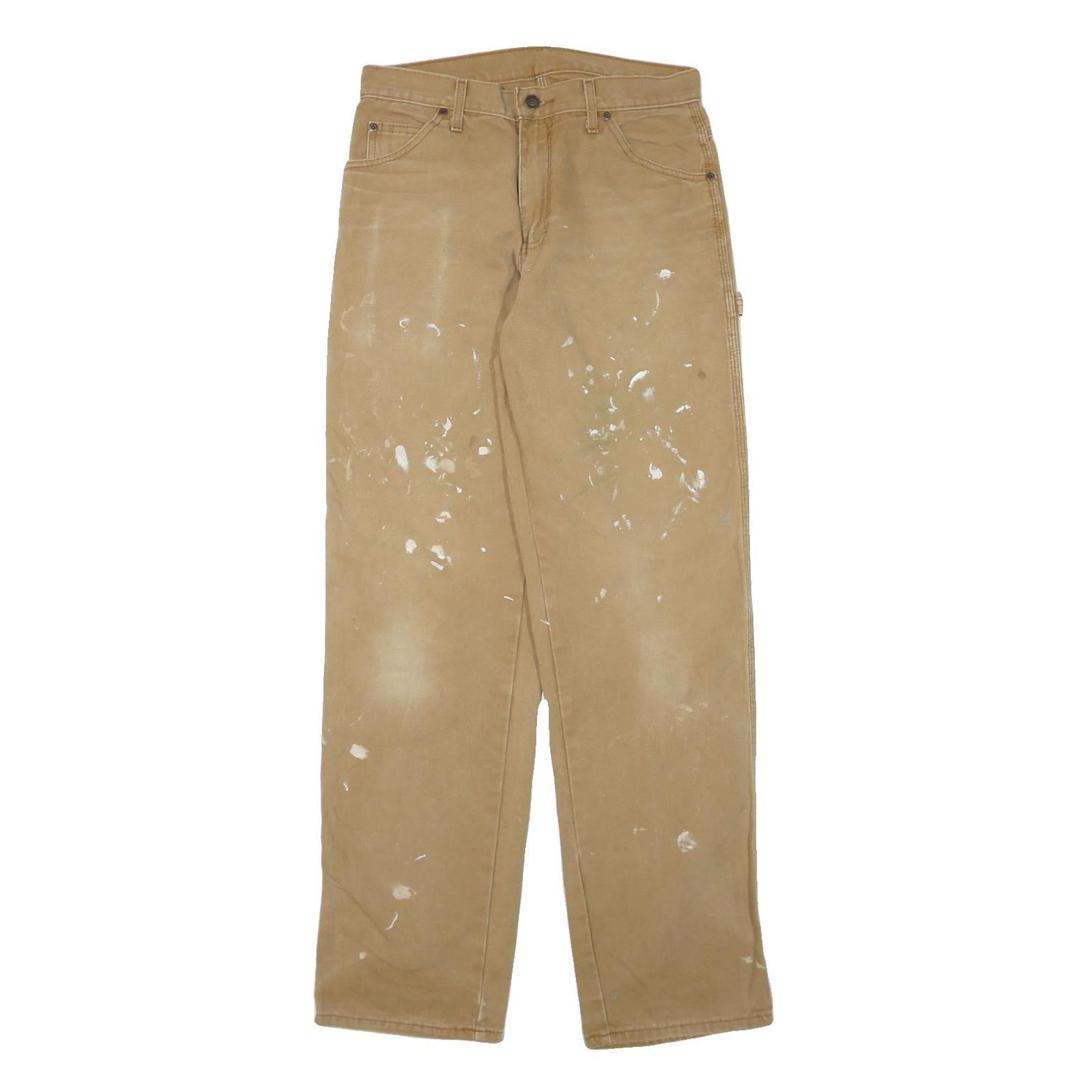 DICKIES Mens Cotton Blend Beige Regular Fit Straight Leg Trousers W30 L33 Refurbished - N/A refurbished available on Cerqular