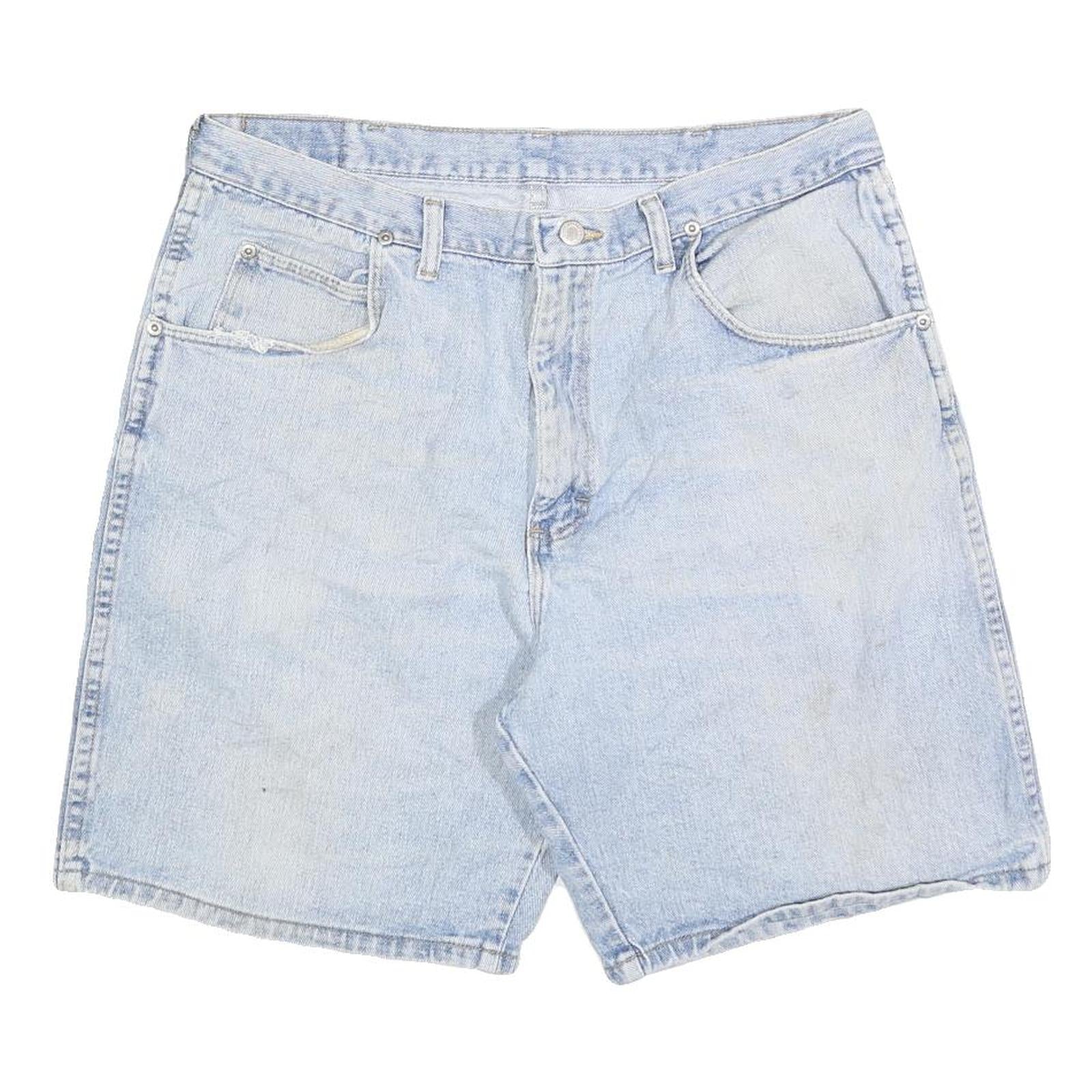 WRANGLER Mens Denim Blue Casual Shorts M W34 Lightweight Comfort Fit Refurbished - N/A refurbished available on Cerqular