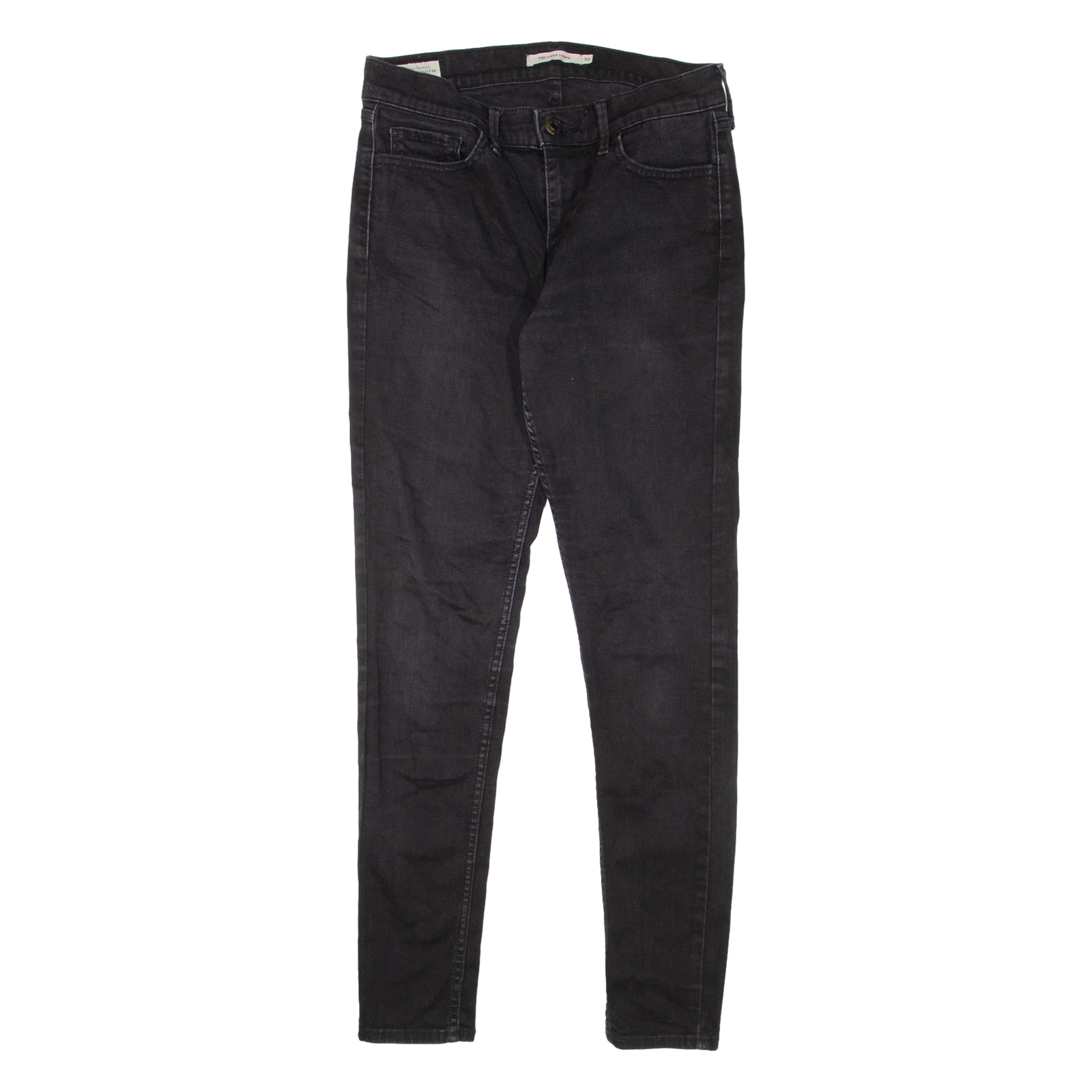 LEVI'S 710 Premium Womens Jeans Black Slim Skinny W26 L30 Refurbished - N/A refurbished available on Cerqular