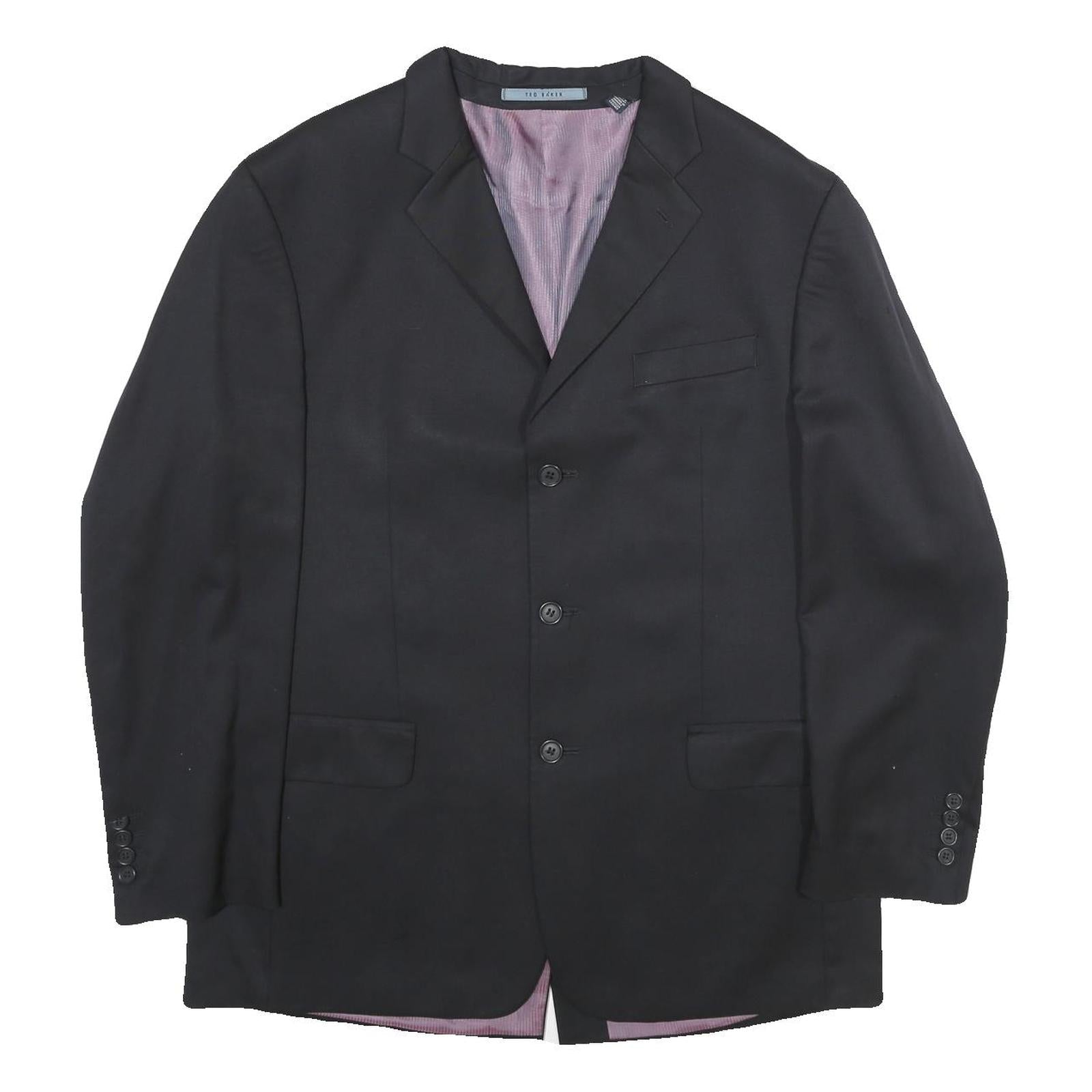 TED BAKER Mens Black Wool Classic Jacket M Tailored Button Closure Formal Refurbished - N/A refurbished available on Cerqular