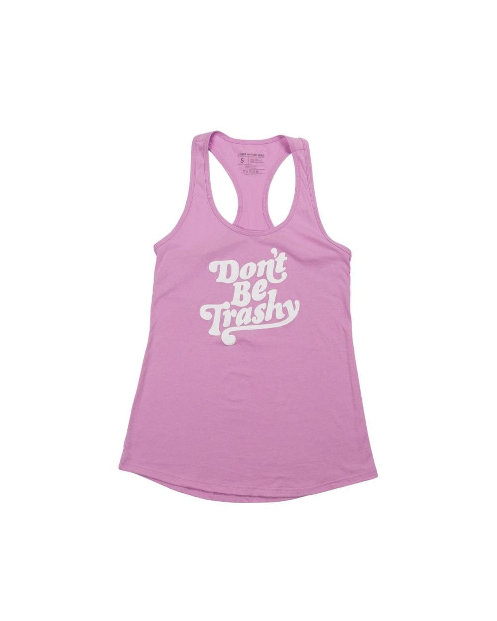 Don't Be Trashy Women's Racerback Tank | Lilac | Size: XL Refurbished - Keep Nature Wild refurbished available on Cerqular