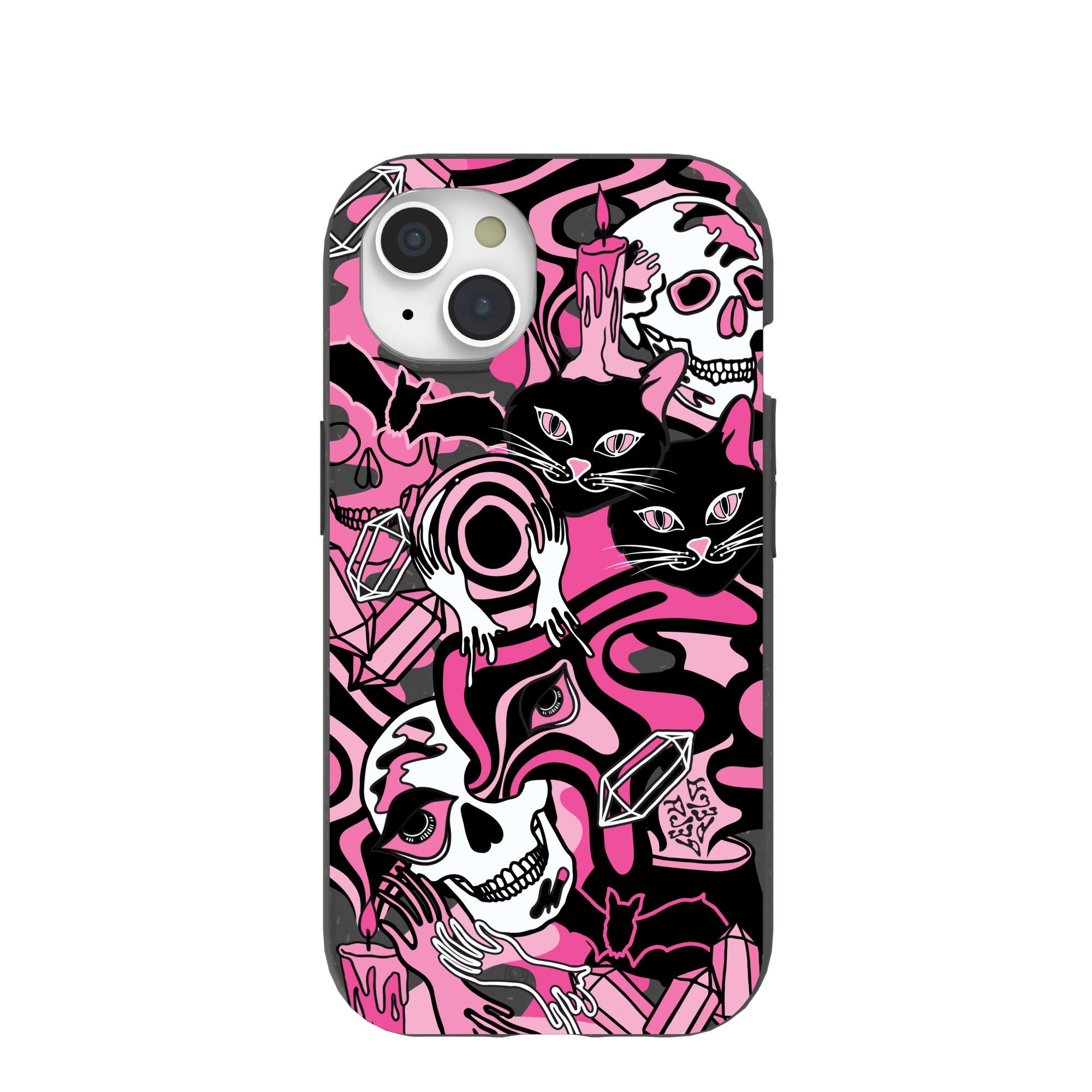 Black Spellbound Ghouls iPhone 15 Case Refurbished - Pela Case refurbished available on Cerqular