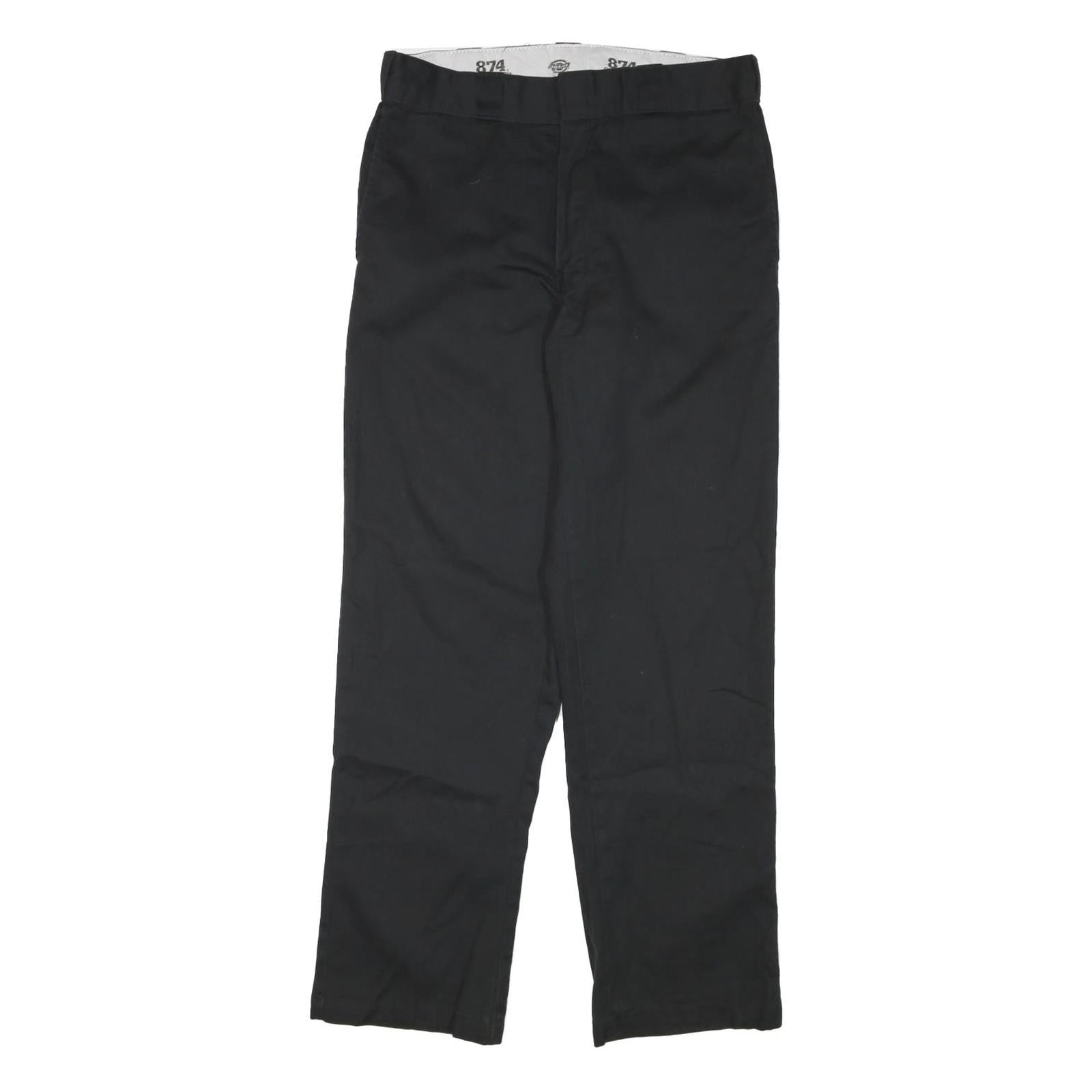 DICKIES Mens Cotton Blend Black Regular Straight Trousers W32 L31 Workwear Zip Refurbished - N/A refurbished available on Cerqular