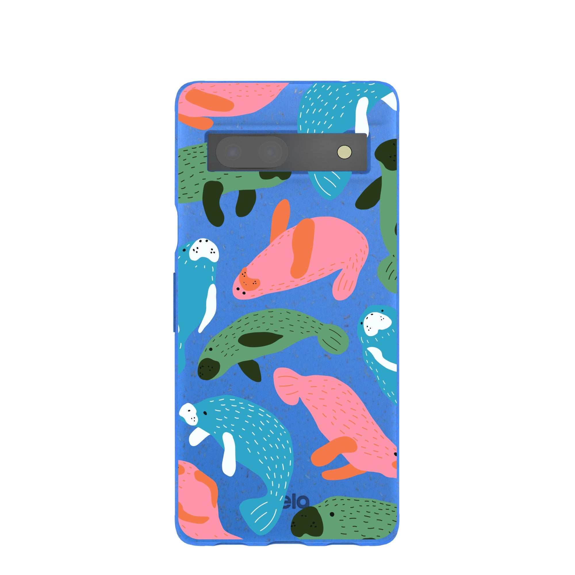 Buy Electric Blue Sea Cows Google Pixel 7a Case Refurbished - $65.00 Electric Blue Sea Cows Google Pixel 7a Case Refurbished - Pela Case refurbished available on Cerqular