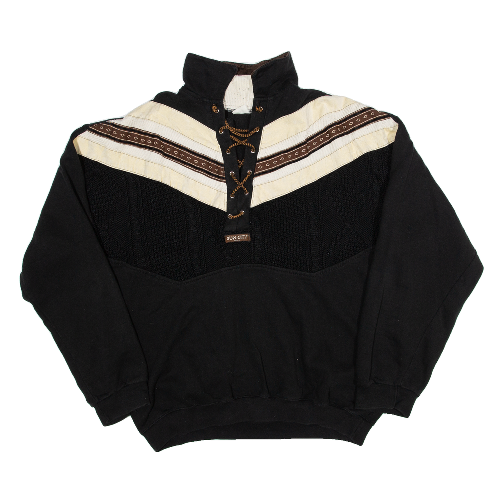 SUN CITY Womens Sweatshirt Black High Neck XL Refurbished - N/A refurbished available on Cerqular