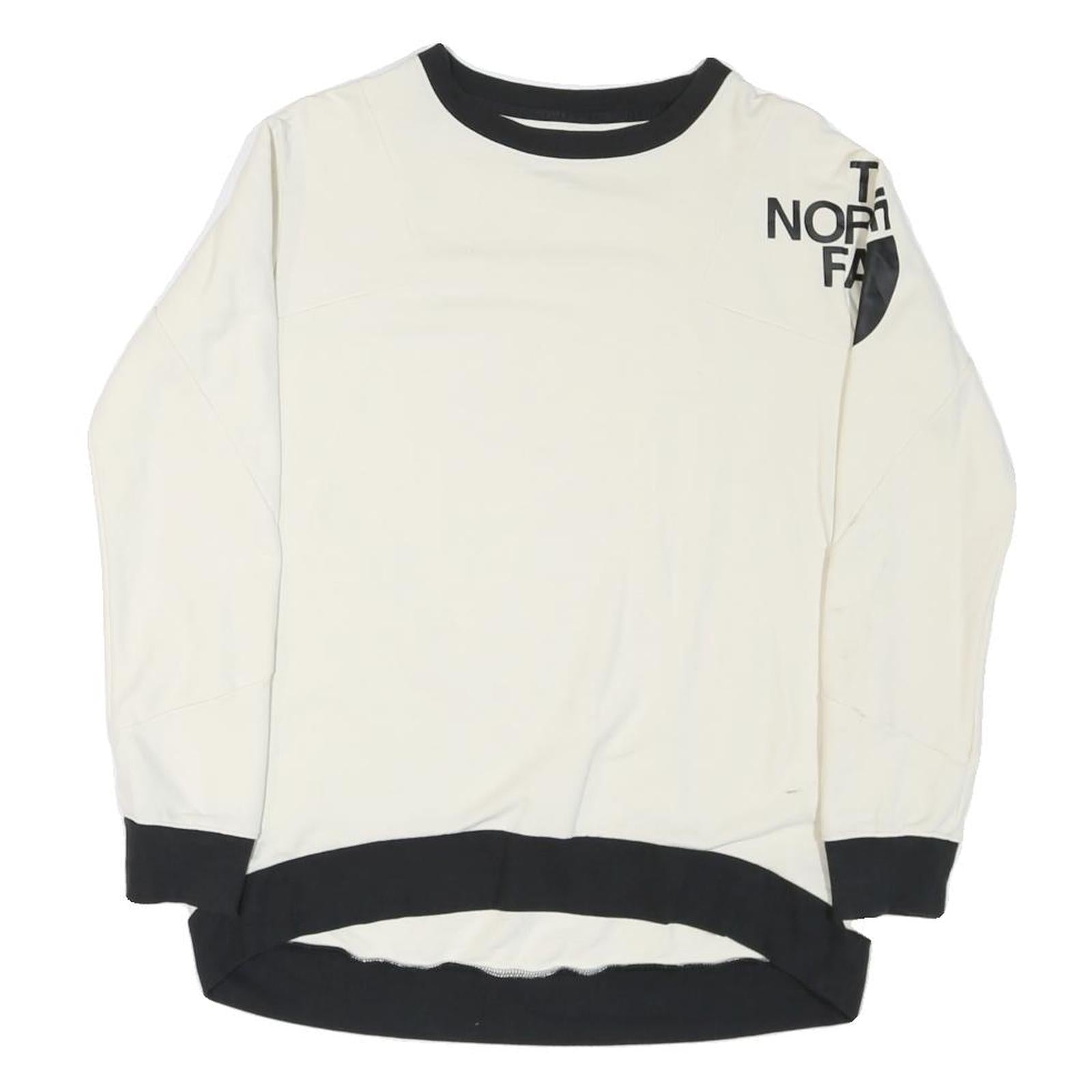 THE NORTH FACE Womens White & Black Crew Neck S Cotton Blend Sweatshirt Outdoor Refurbished - N/A refurbished available on Cerqular