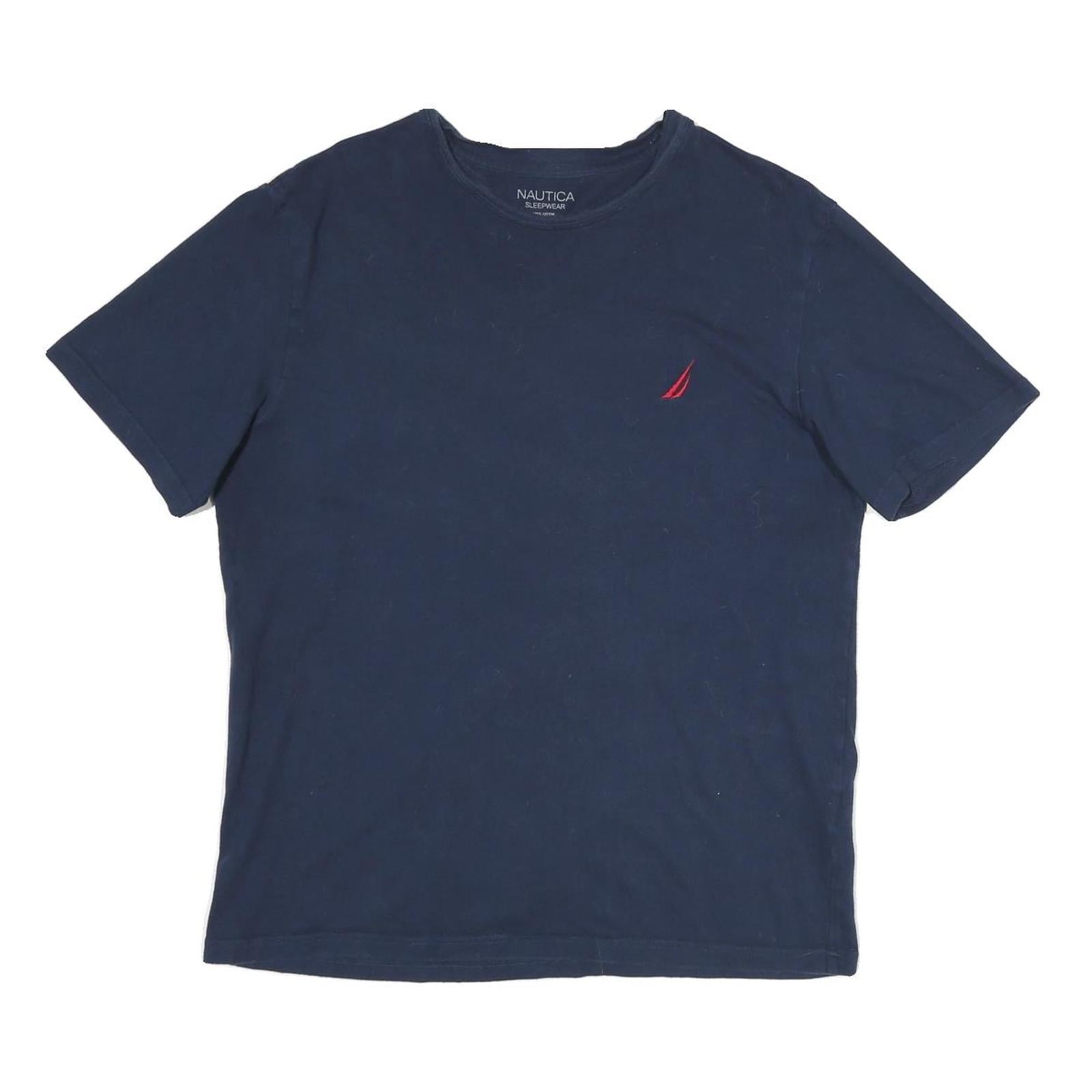 NAUTICA Mens Navy Blue Cotton T-Shirt M Short Sleeve Crew Neck Classic Fit Refurbished - N/A refurbished available on Cerqular