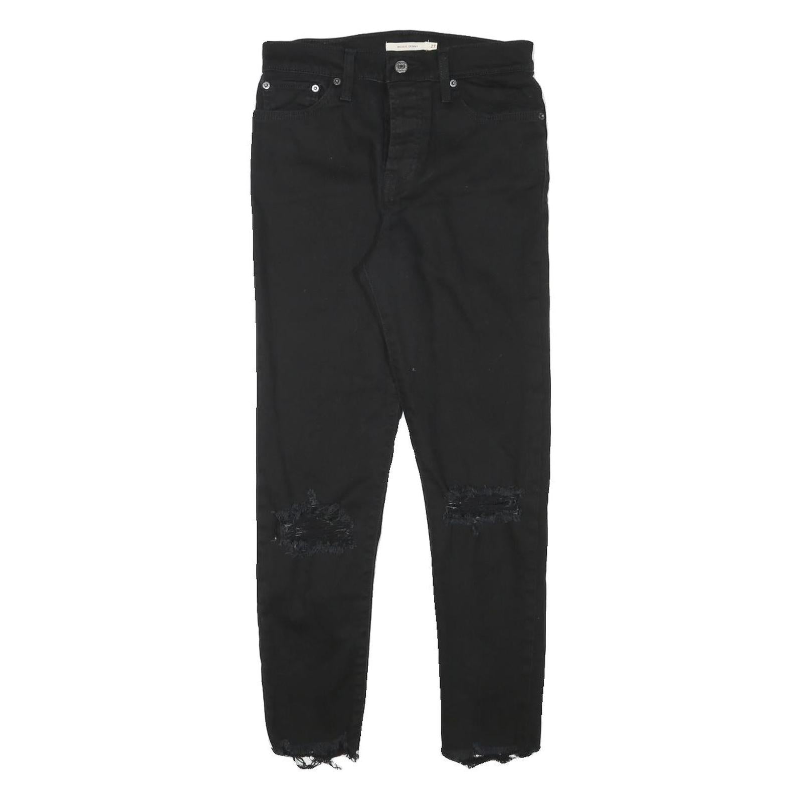 Buy LEVI'S Womens Slim Black Skinny Denim Raw Hem W27 L25 Distressed Jeans Refurbished - $41.59 LEVI'S Womens Slim Black Skinny Denim Raw Hem W27 L25 Distressed Jeans Refurbished - N/A refurbished available on Cerqular