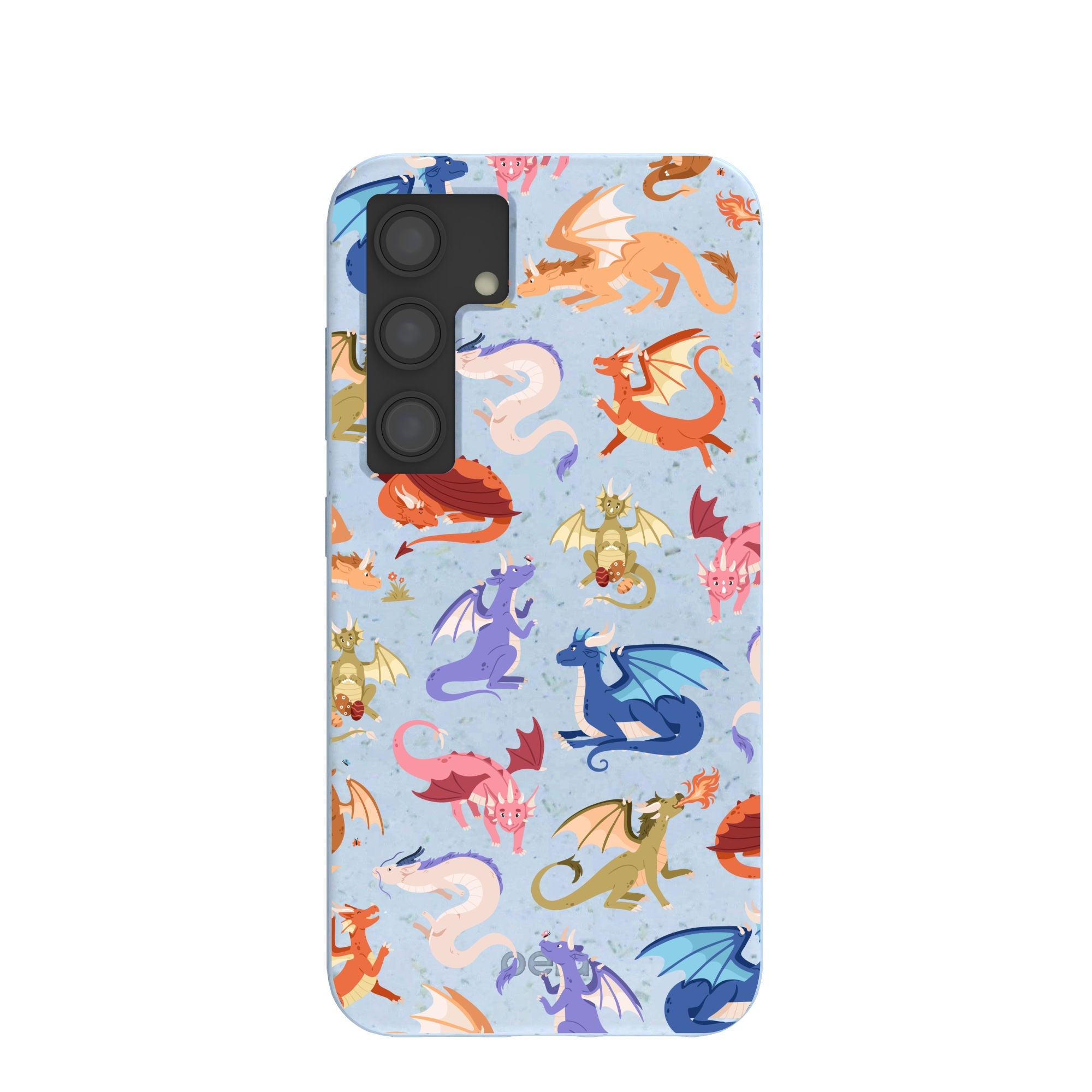 Powder Blue Dragon Cuties Samsung Galaxy S24 Case Refurbished - Pela Case refurbished available on Cerqular