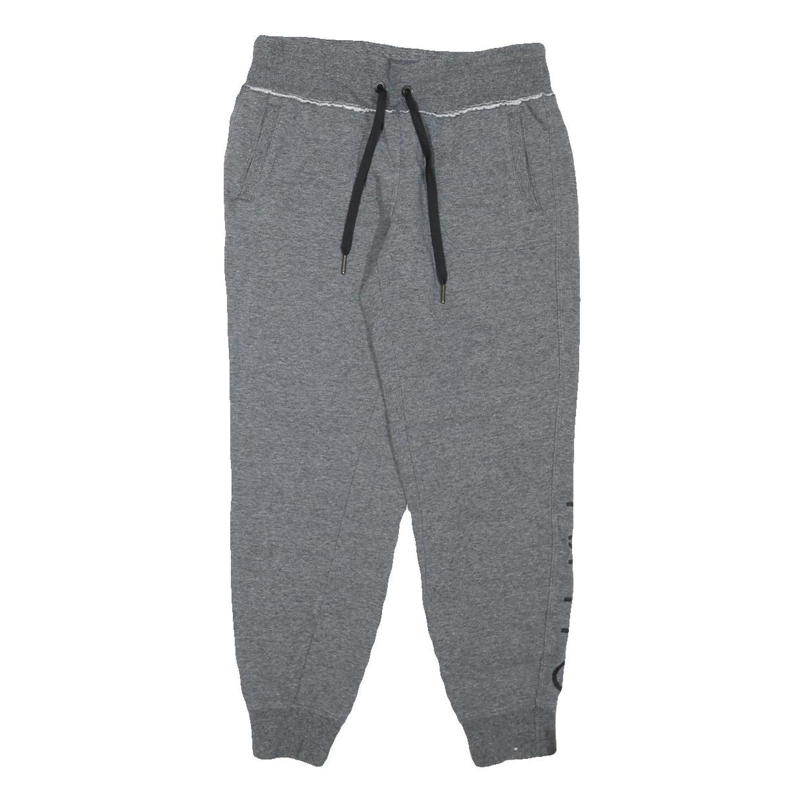 CALVIN KLEIN Mens Joggers Grey S W30 L27 Cotton Blend Slim Tapered Logo Print Refurbished - N/A refurbished available on Cerqular