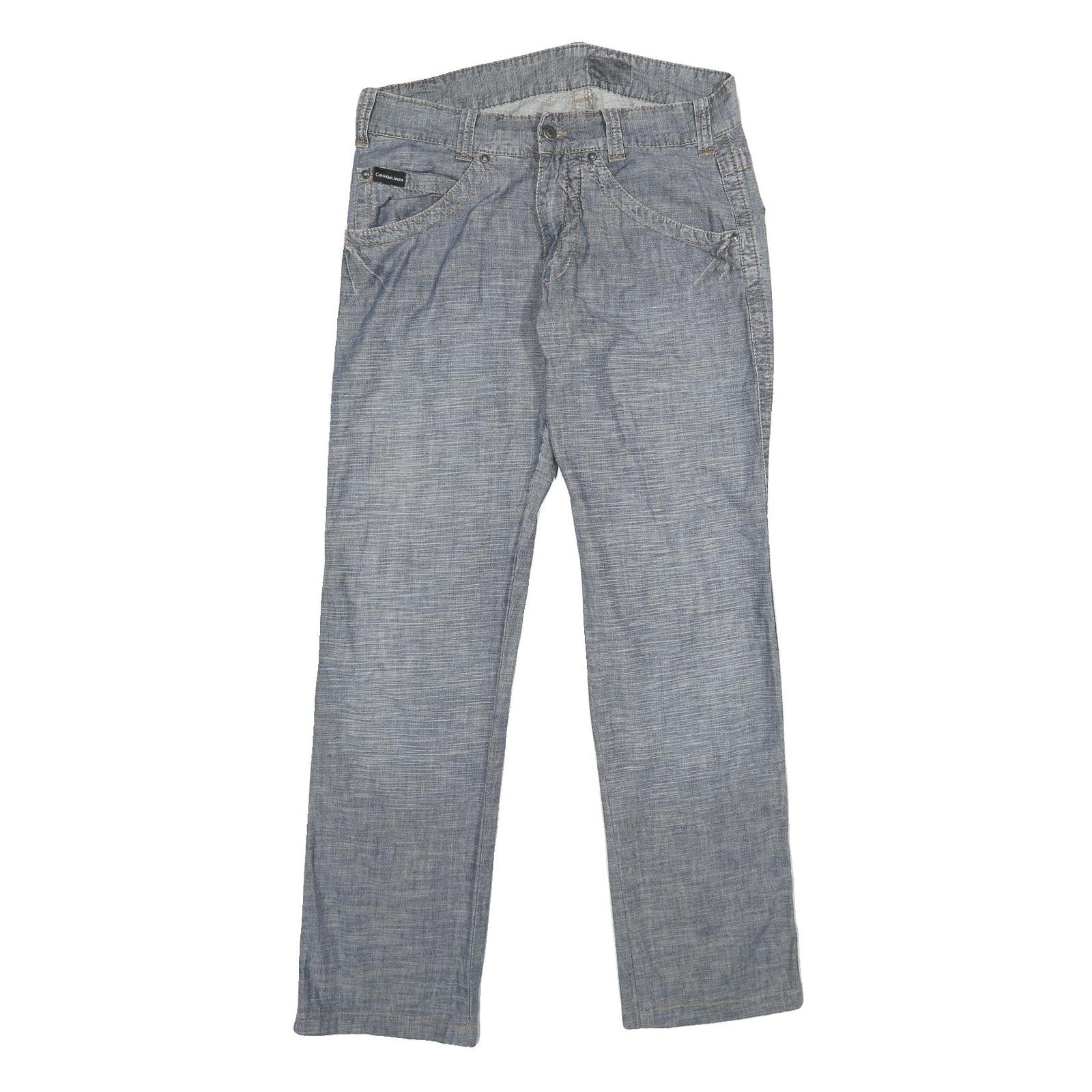 CALVIN KLEIN JEANS Mens Relaxed Blue Denim Light W32 L34 Casual Zip Refurbished - N/A refurbished available on Cerqular