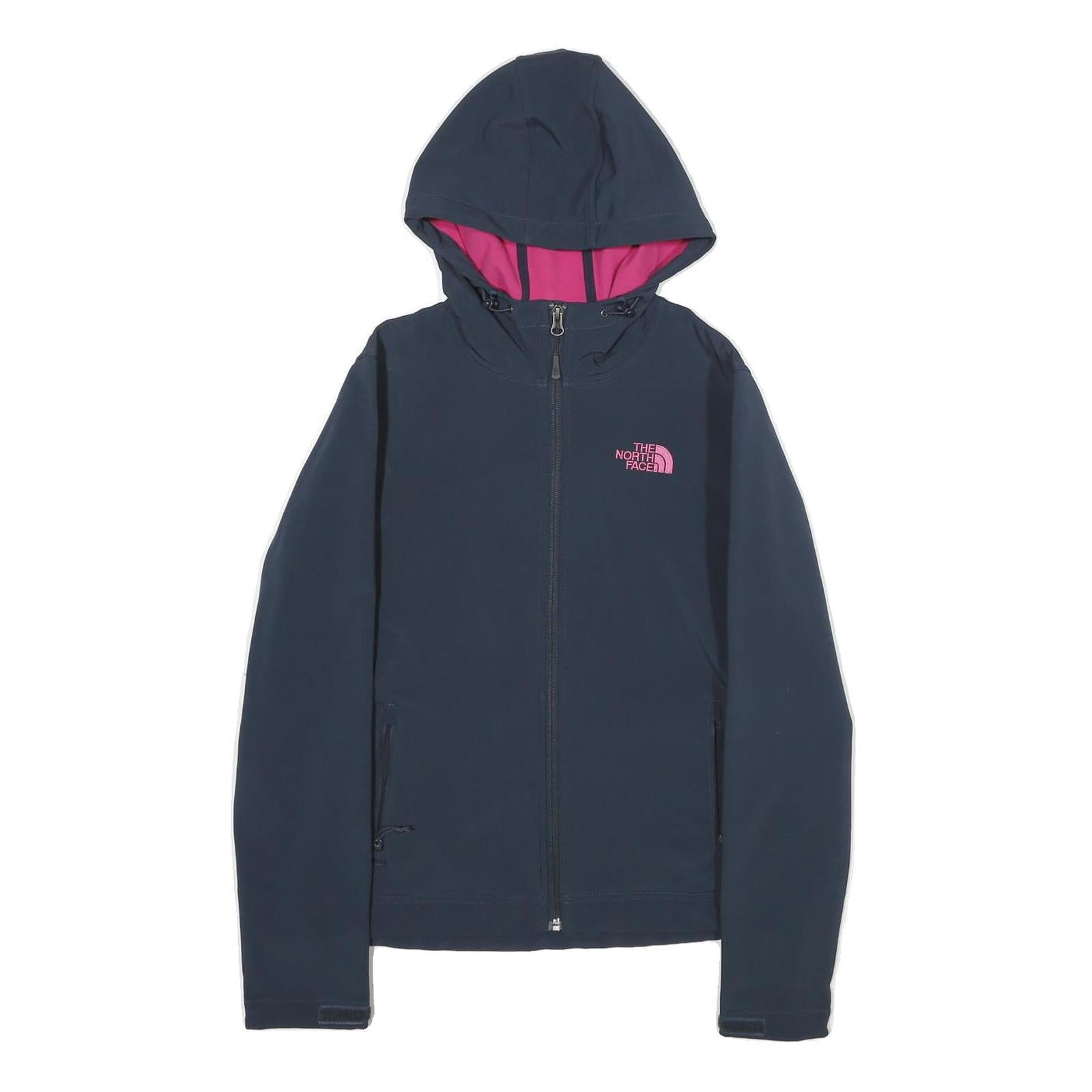 THE NORTH FACE Womens Navy & Pink Hoodie Zip Jacket S Polyester Blend Outdoor Refurbished - N/A refurbished available on Cerqular