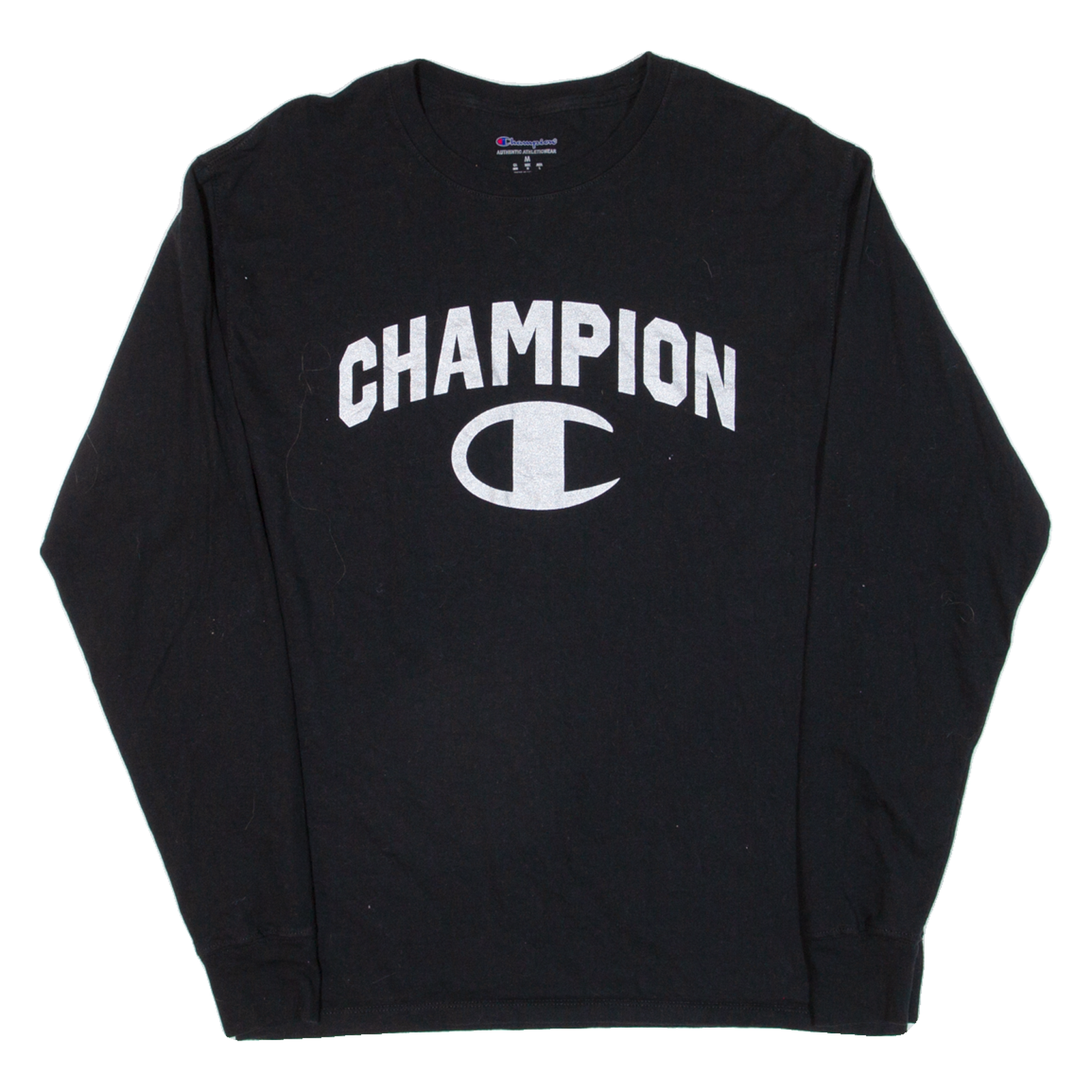 CHAMPION Womens T-Shirt Black Long Sleeve M Refurbished - N/A refurbished available on Cerqular