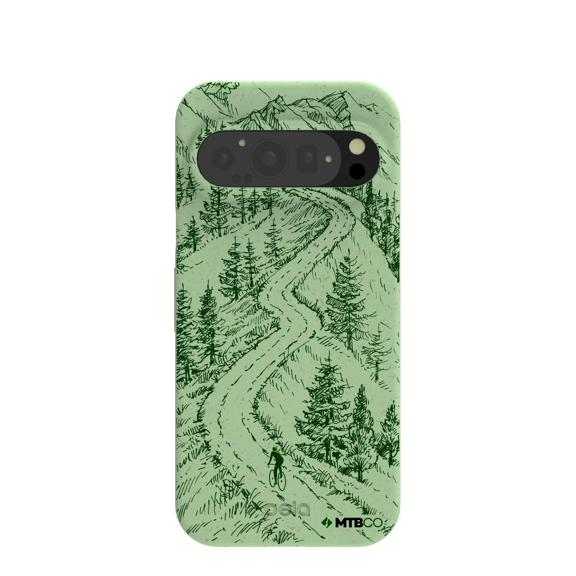 Buy Sage Green Into the Mountains MTBCO Google Pixel 9/9 Pro Case Refurbished - $65.00 Sage Green Into the Mountains MTBCO Google Pixel 9/9 Pro Case Refurbished - Pela Case refurbished available on Cerqular