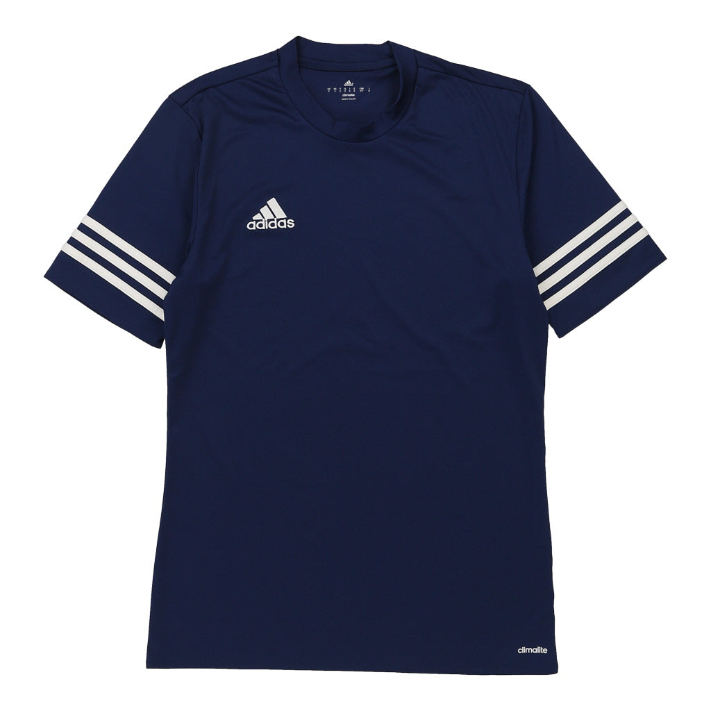 Buy Adidas T-Shirt - Small Navy Polyester Refurbished - $10.04 Adidas T-Shirt - Small Navy Polyester Refurbished - Thrifted (note: this is a term often used to describe second- refurbished available on Cerqular