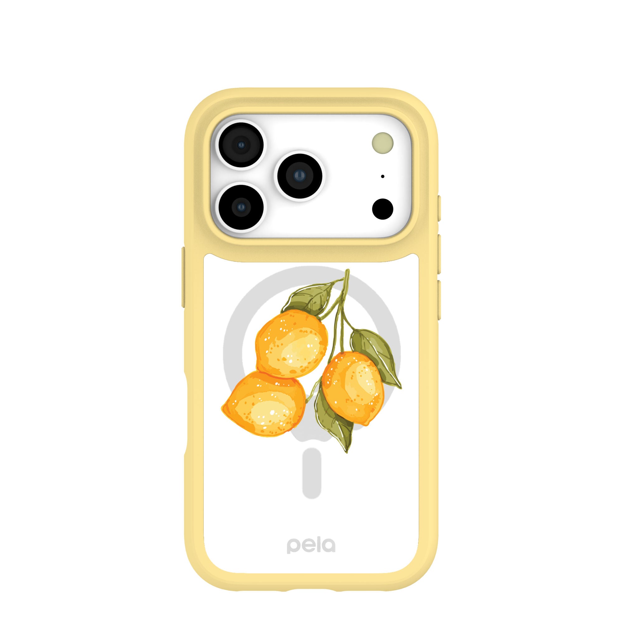 Clear Lemon Drop iPhone 17 Pro Case With Sunbeam Ridge (MagSafe included) Refurbished - Pela Case refurbished available on Cerqular