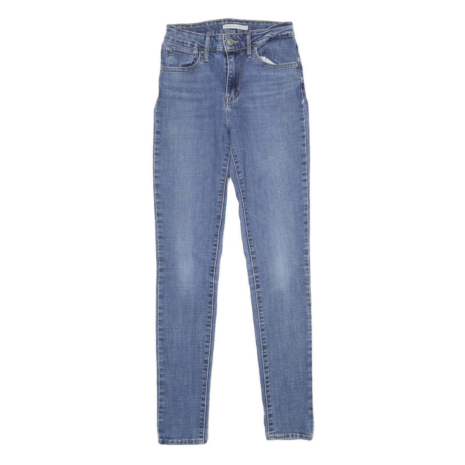 LEVI'S 721 High Rise Skinny Womens Jeans Blue Slim Denim Medium W27 L32 Stretch Refurbished - N/A refurbished available on Cerqular