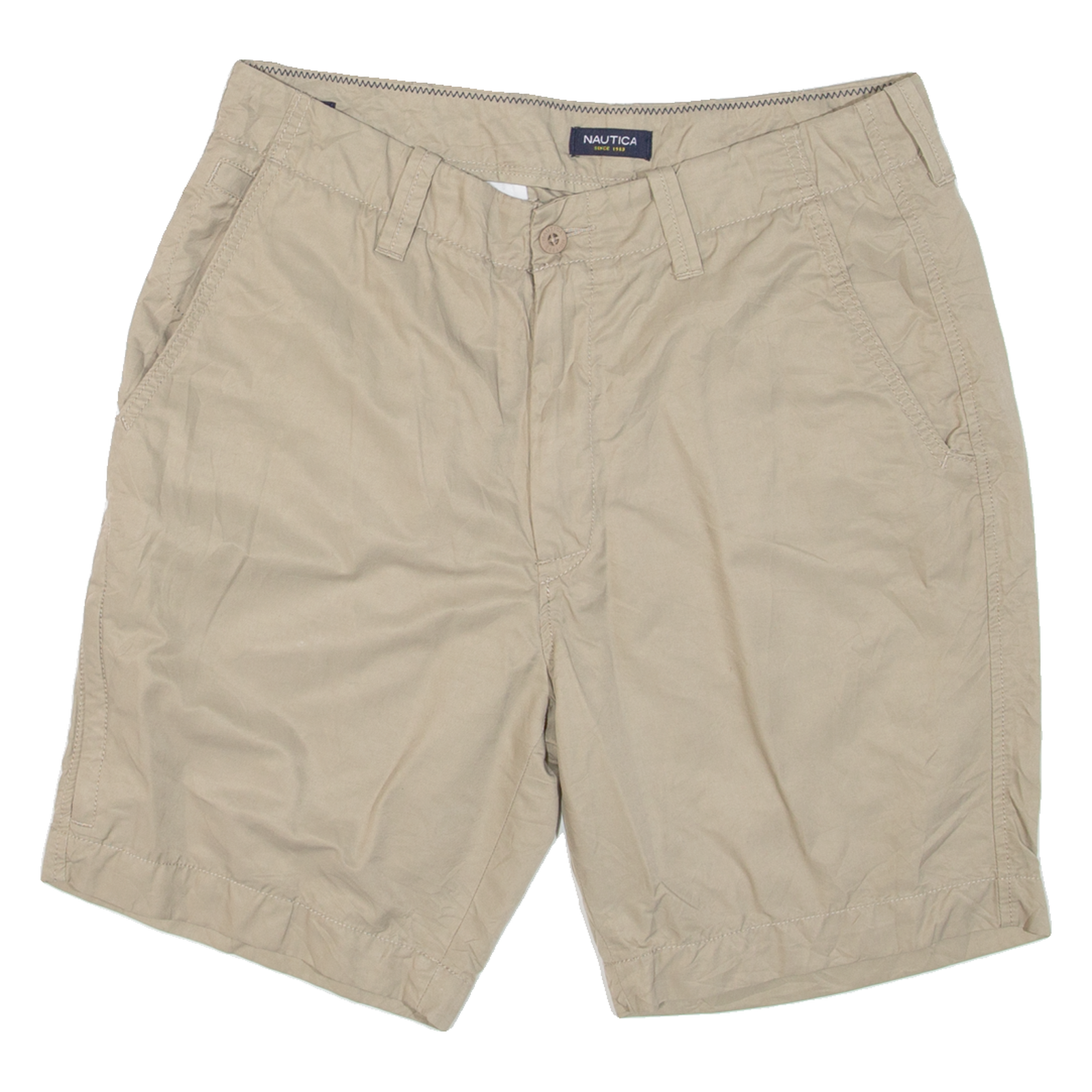 NAUTICA Trim Mens Chino Shorts Brown M W34 Refurbished - N/A refurbished available on Cerqular