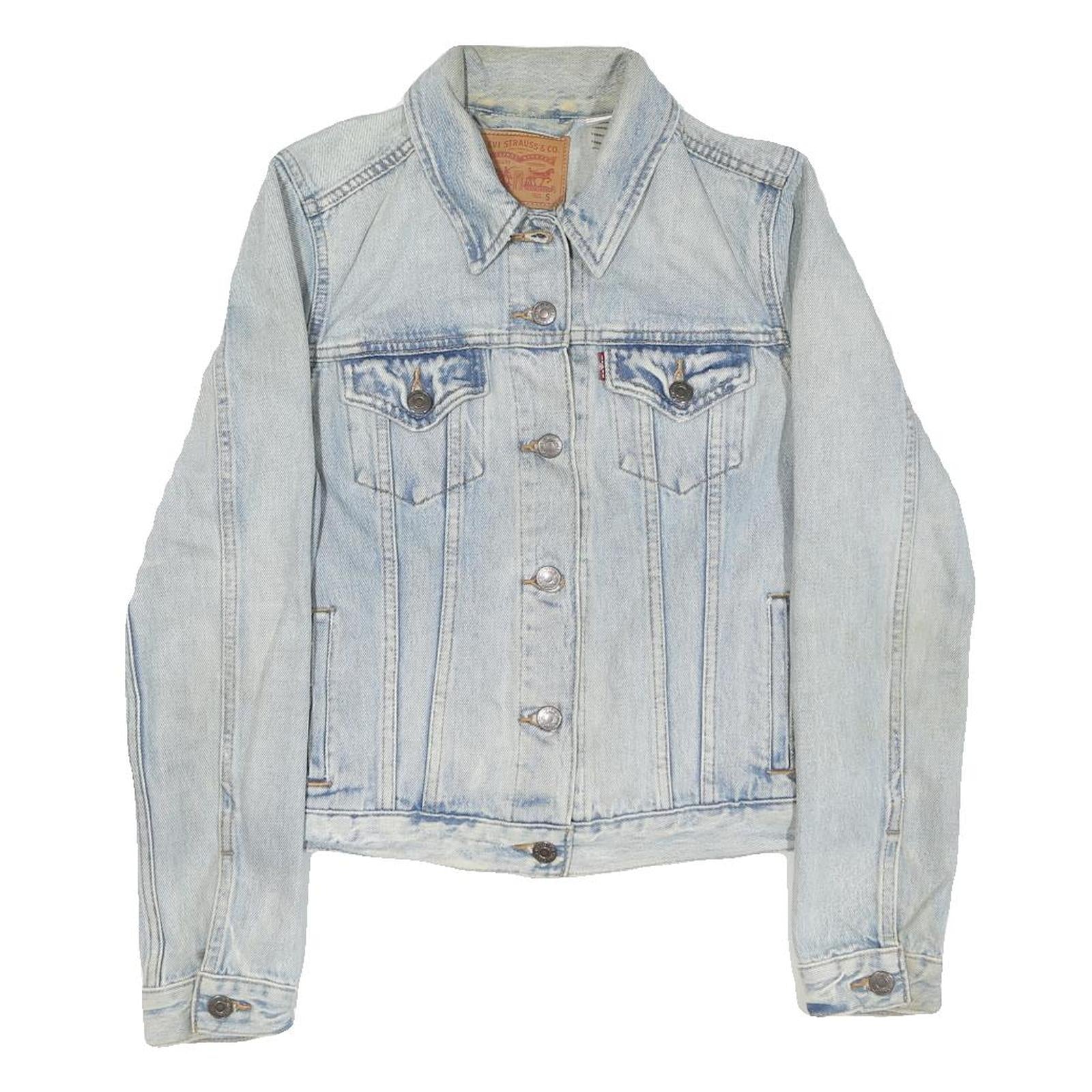 LEVI'S Womens Light Blue Denim Jacket S Cotton Blend Button Closure Classic Fit Refurbished - N/A refurbished available on Cerqular