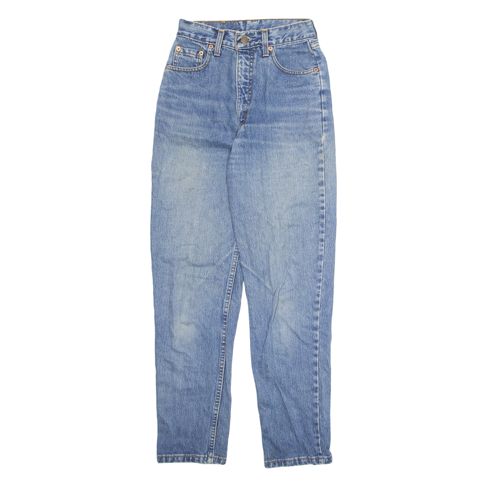 LEVI'S Womens Jeans Blue Regular Tapered Stone Wash W24 L30 Refurbished - N/A refurbished available on Cerqular