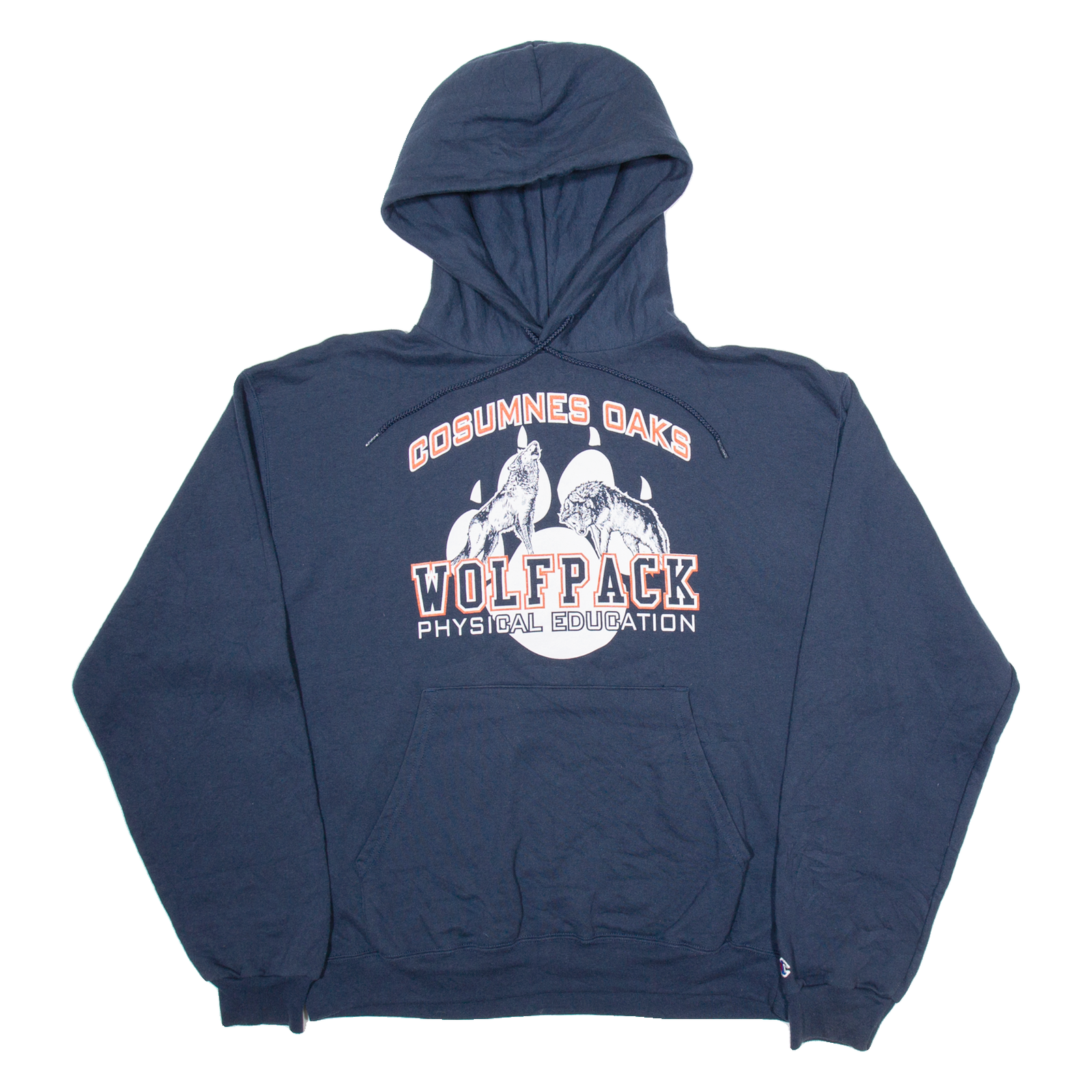 CHAMPION Cosumnes Oak Wolfpack Mens Blue Hoodie USA M Refurbished - N/A refurbished available on Cerqular