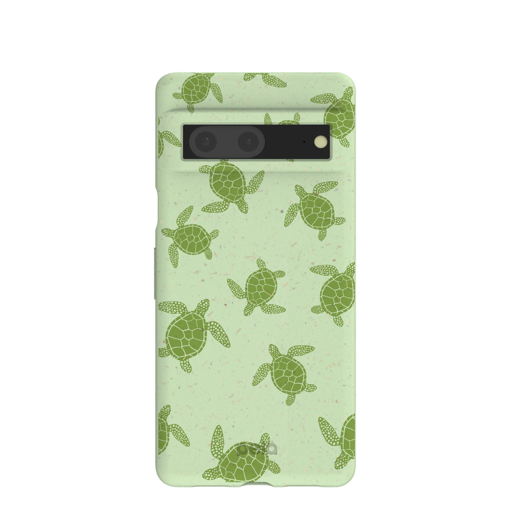 Sage Green Tiny Turtles Google Pixel 7 Case Refurbished - Pela Case refurbished available on Cerqular