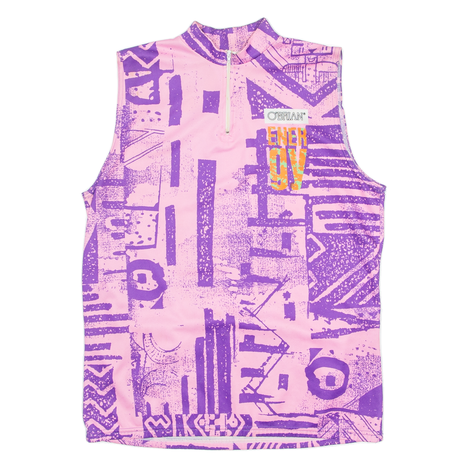 O'BRIAN Cycling Mens Jersey Pink Sleeveless 1/4 Zip L Refurbished - N/A refurbished available on Cerqular