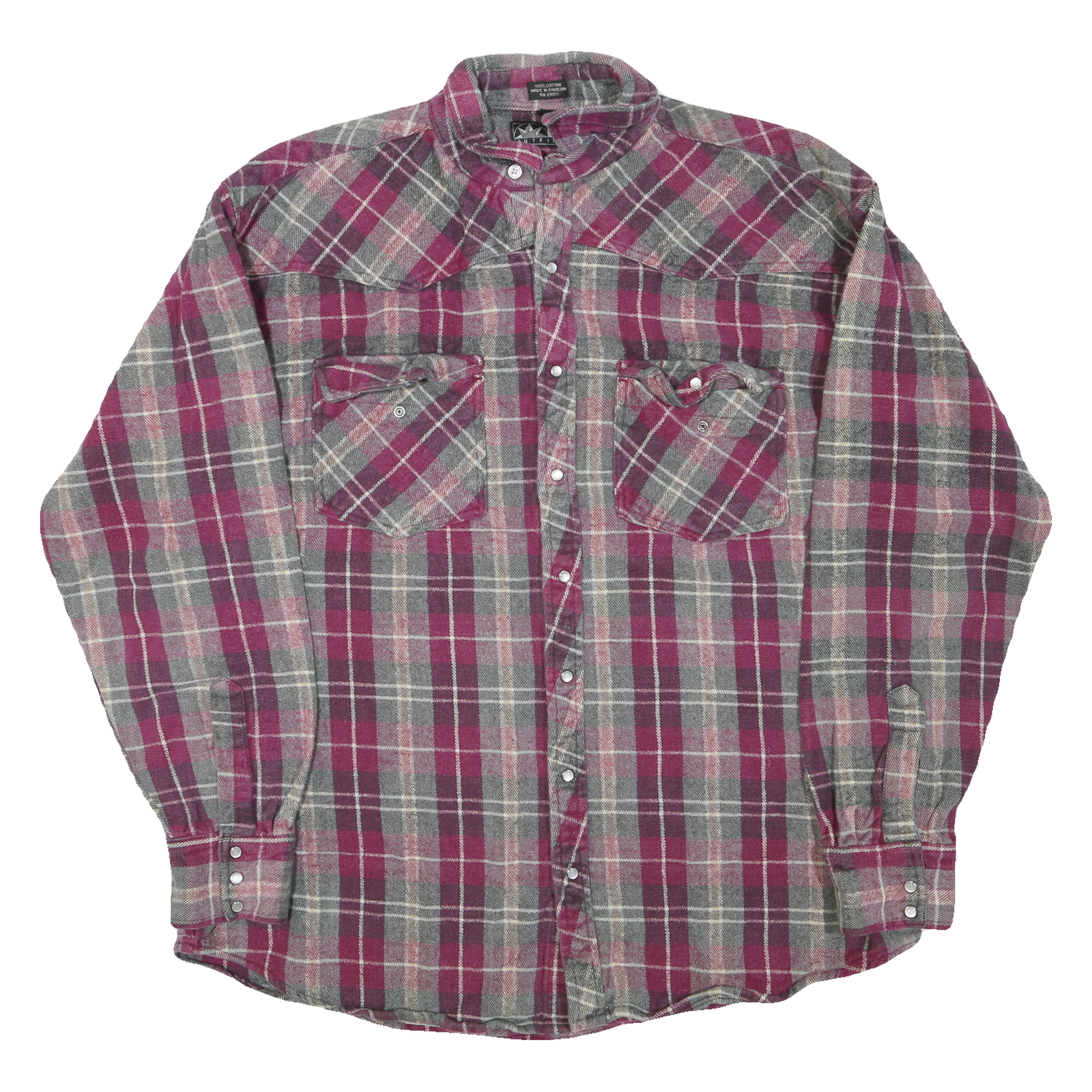 CANYON GUIDE Mens Grey & Pink Check Shirt XL Classic Cotton Blend Long Sleeve Refurbished - N/A refurbished available on Cerqular