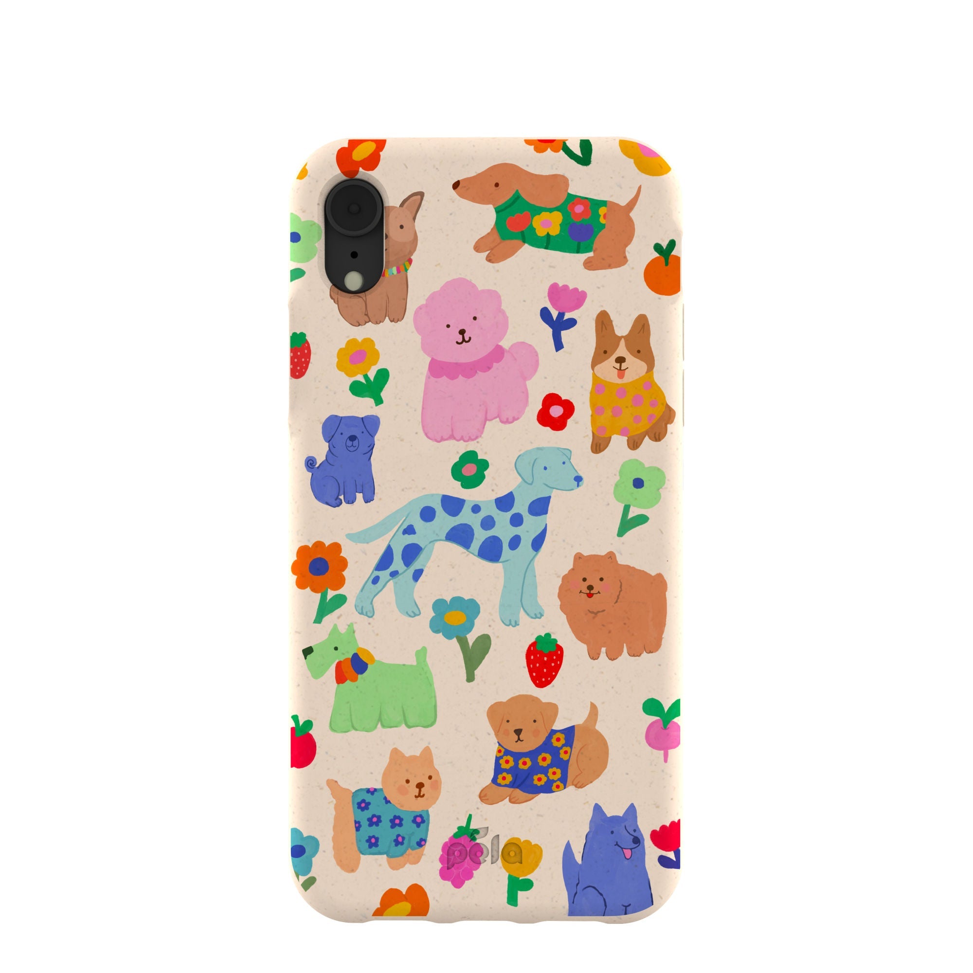 Seashell Pup Bloom iPhone XR Case Refurbished - Pela Case refurbished available on Cerqular