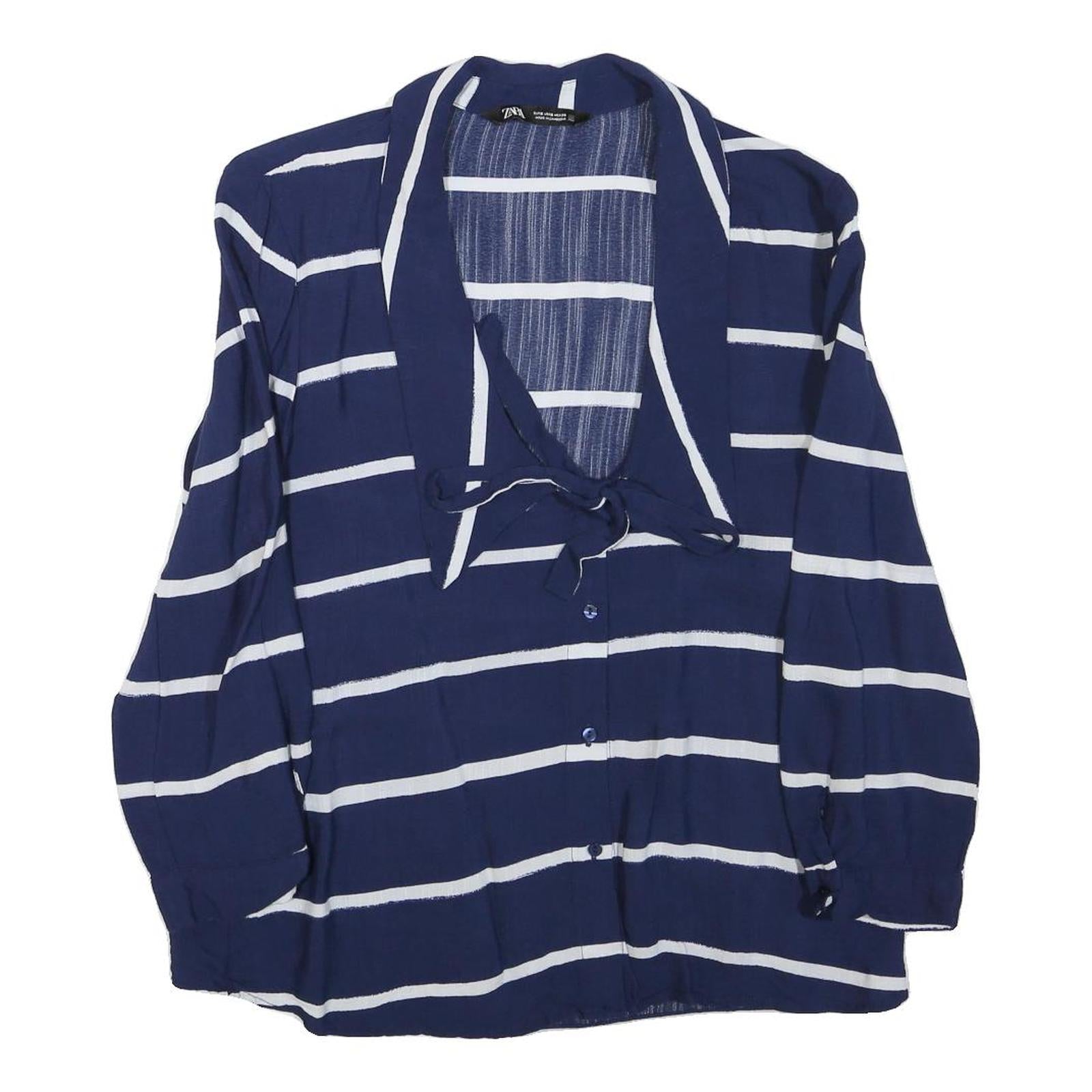 Buy ZARA Womens Blue & White Striped Shirt Long Sleeve Collared M Button Up Refurbished - $18.19 ZARA Womens Blue & White Striped Shirt Long Sleeve Collared M Button Up Refurbished - N/A refurbished available on Cerqular