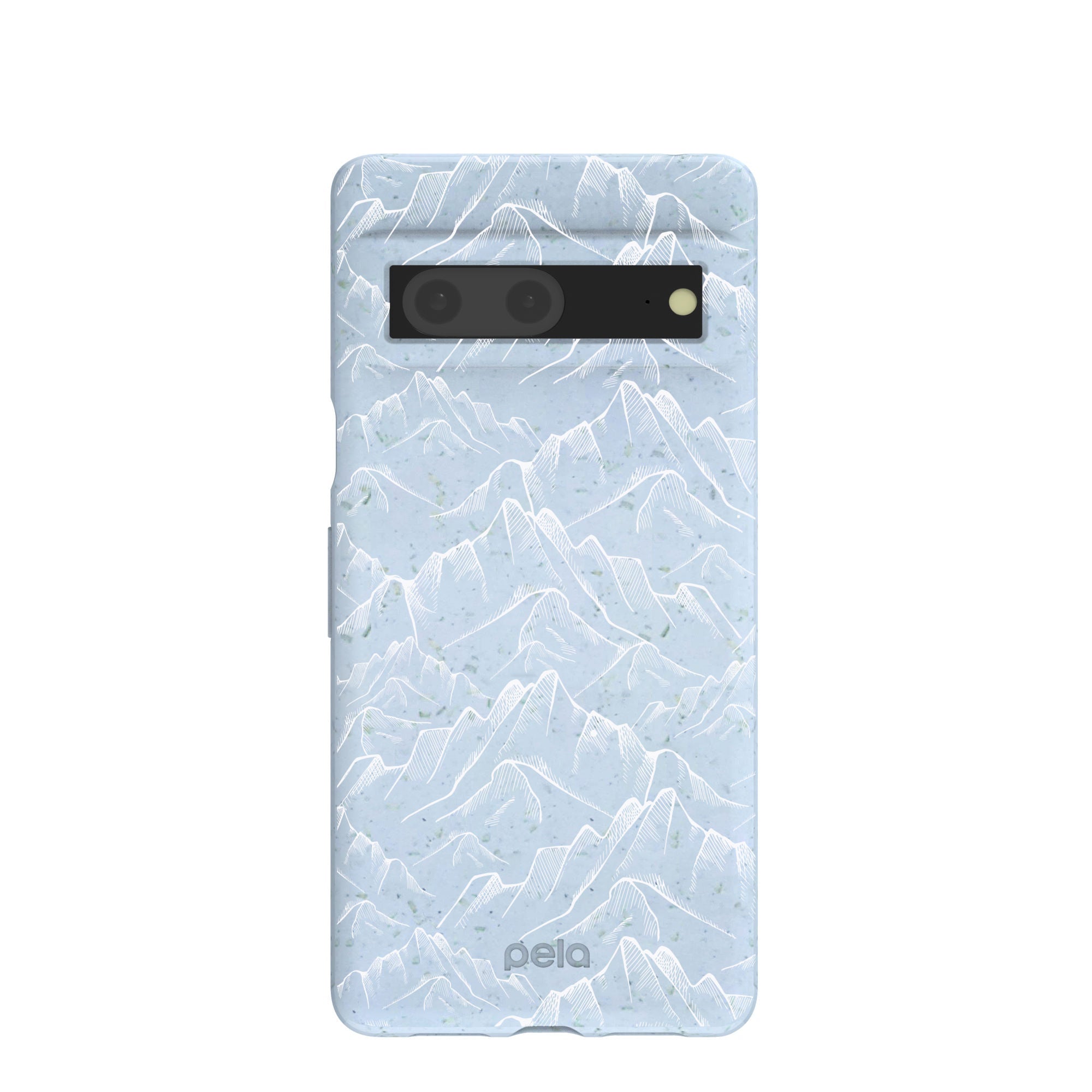 Powder Blue Snowy Mountains Google Pixel 7 Case Refurbished - Pela Case refurbished available on Cerqular