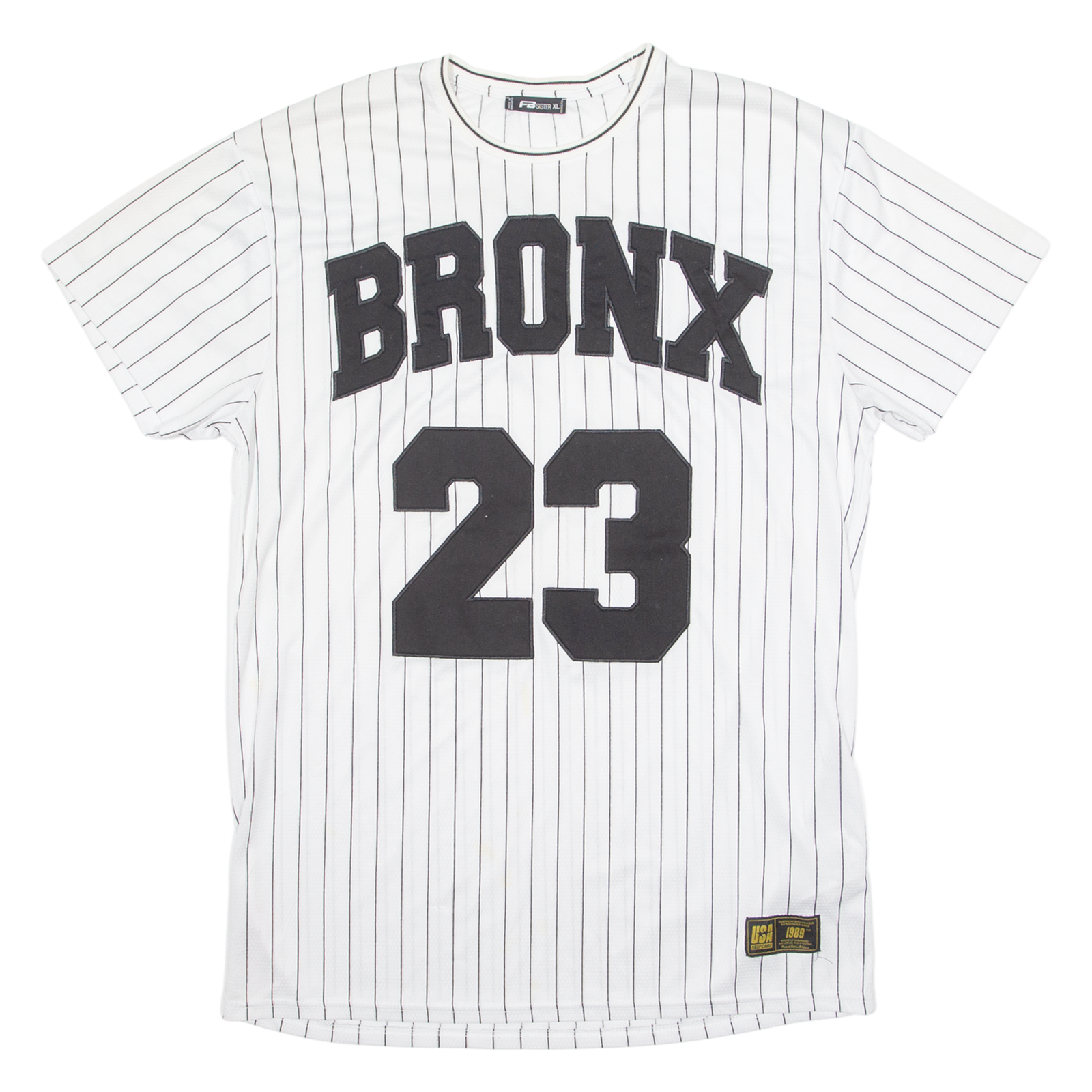 FUBU Pinstripe Bronx Womens Jersey White USA XL Refurbished - N/A refurbished available on Cerqular
