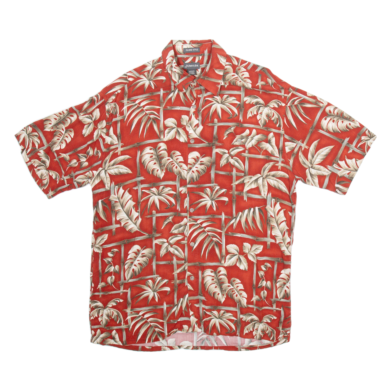 ST JOHN'S BAY Mens Hawaiian Shirt Red Floral M Refurbished - N/A refurbished available on Cerqular