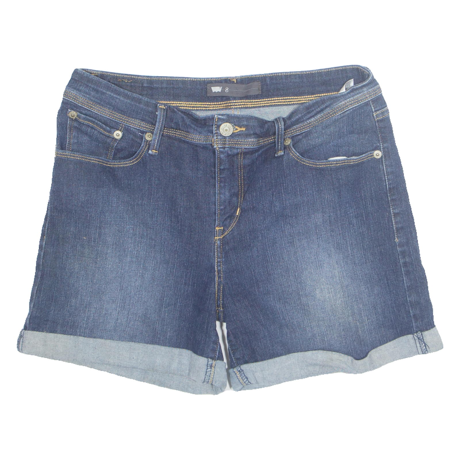 LEVI'S Turn Up Womens Denim Shorts Blue Relaxed M W32 Refurbished - N/A refurbished available on Cerqular