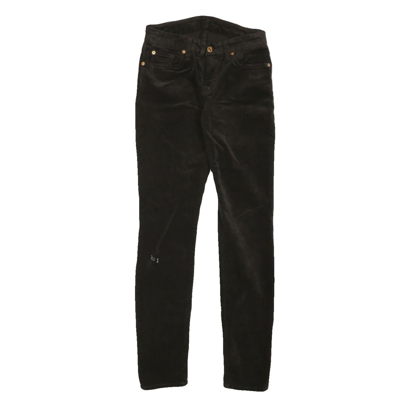 Buy 7 FOR ALL MANKIND Womens Black Cotton Blend Regular Skinny Trousers W26 L29 Refurbished - $29.89 7 FOR ALL MANKIND Womens Black Cotton Blend Regular Skinny Trousers W26 L29 Refurbished - N/A refurbished available on Cerqular