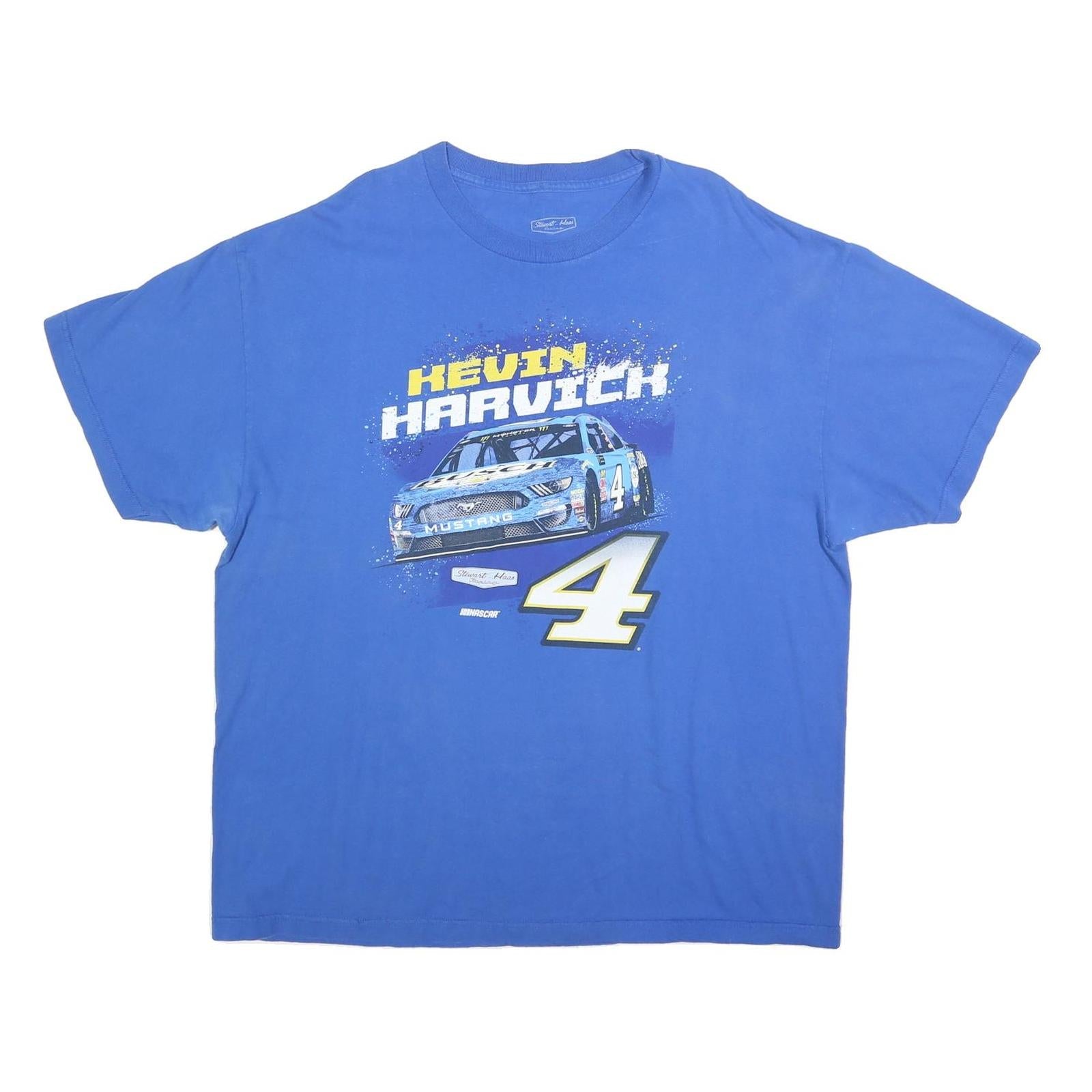 STEWART-HAAS Mens Blue Kevin Harvick 2XL Short Sleeve Crew Neck Race Car T-Shirt Refurbished - N/A refurbished available on Cerqular