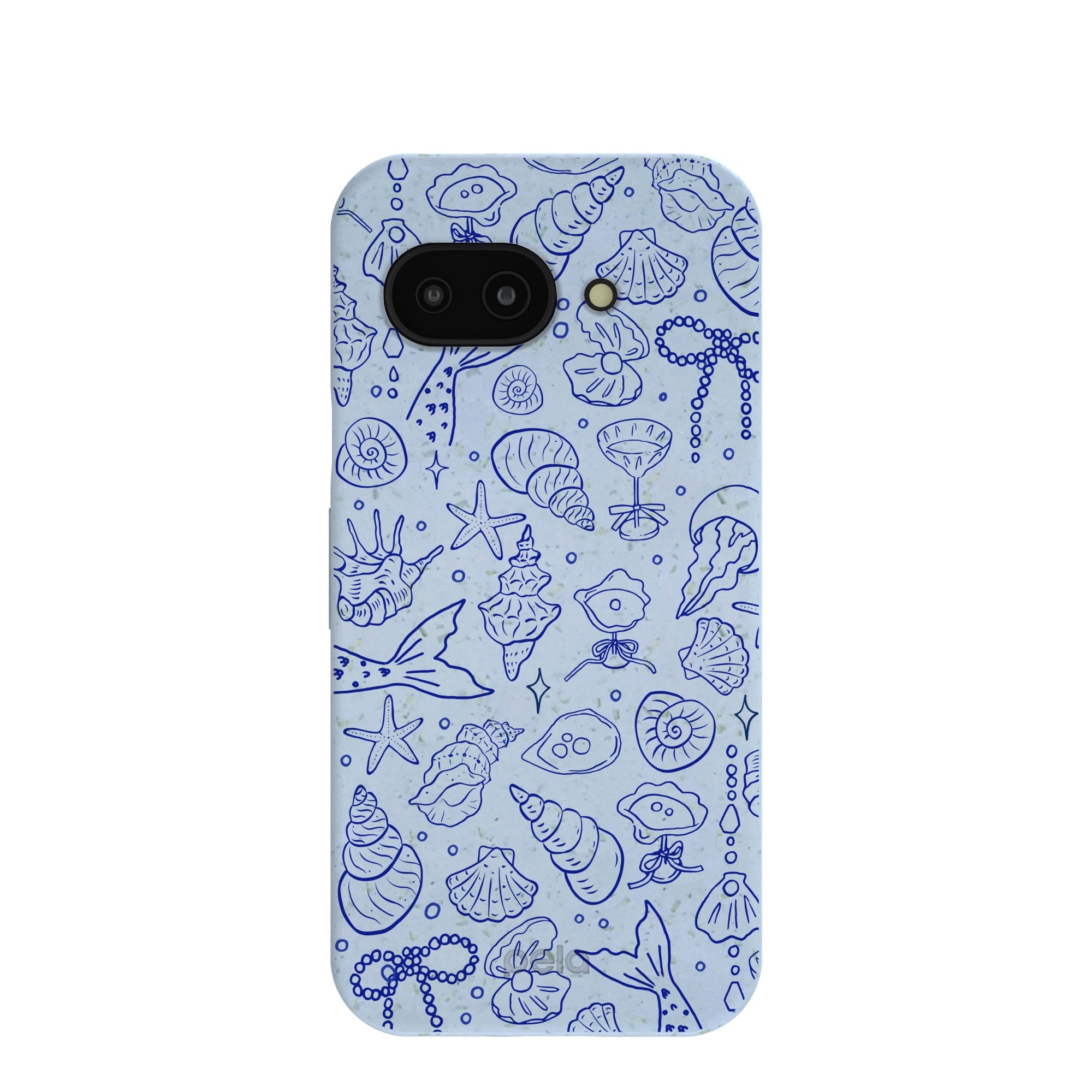 Powder Blue Ocean Charms Google Pixel 9a Case Refurbished - Pela Case refurbished available on Cerqular