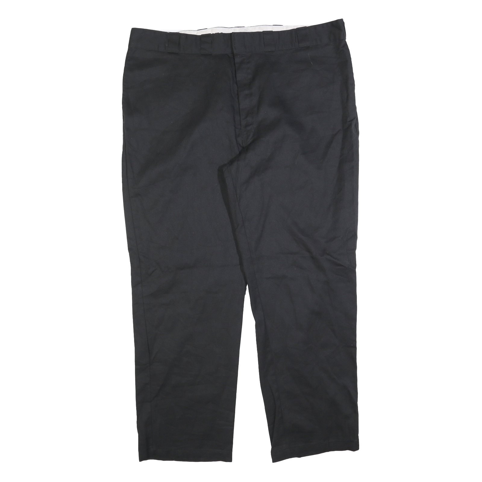 DICKIES Mens Cotton Blend Black Regular Straight Trousers W42 L32 Workwear Zip Refurbished - N/A refurbished available on Cerqular