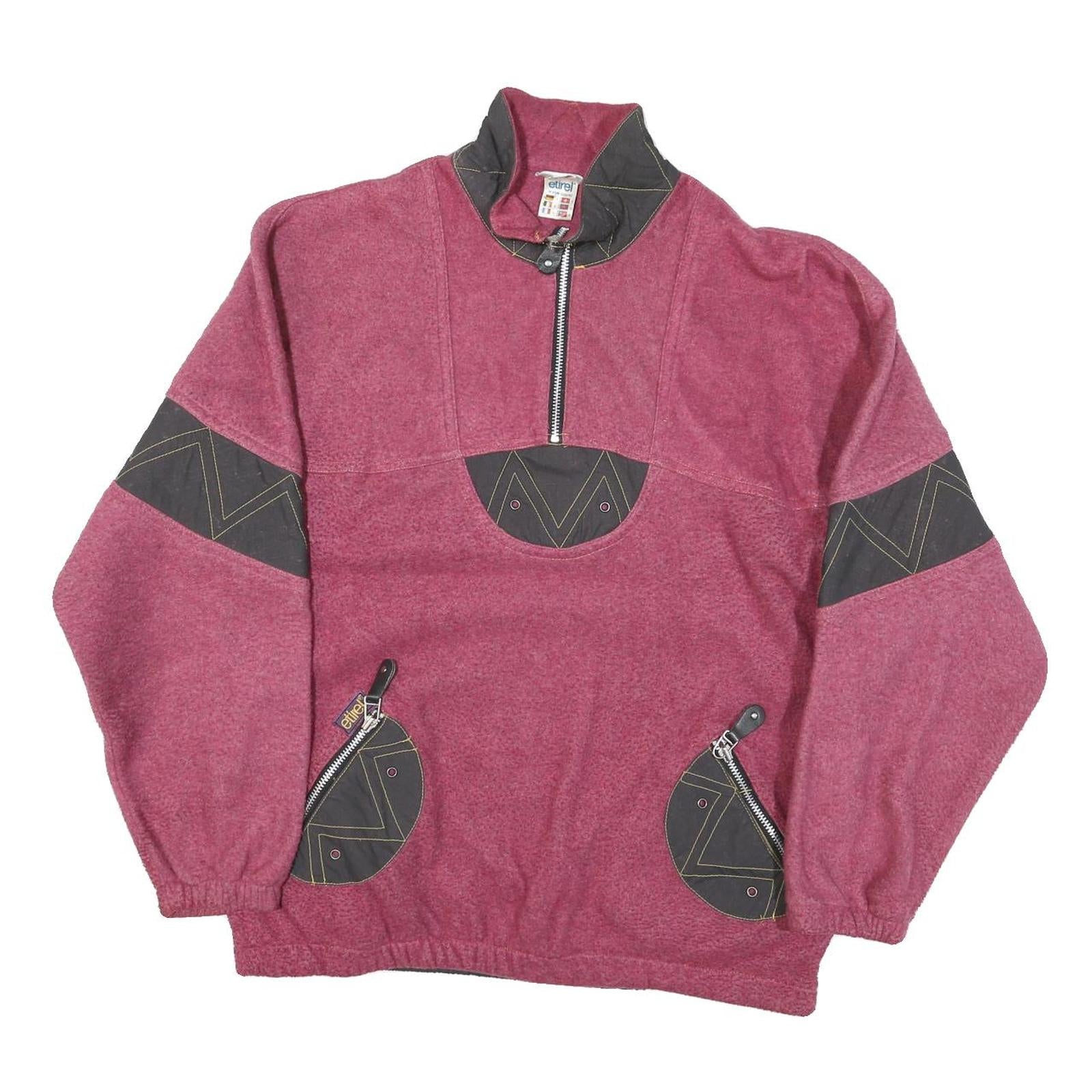 ETIRE Womens Pink & Black Zip Jacket S Polyester Blend Casual Outdoor Refurbished - N/A refurbished available on Cerqular