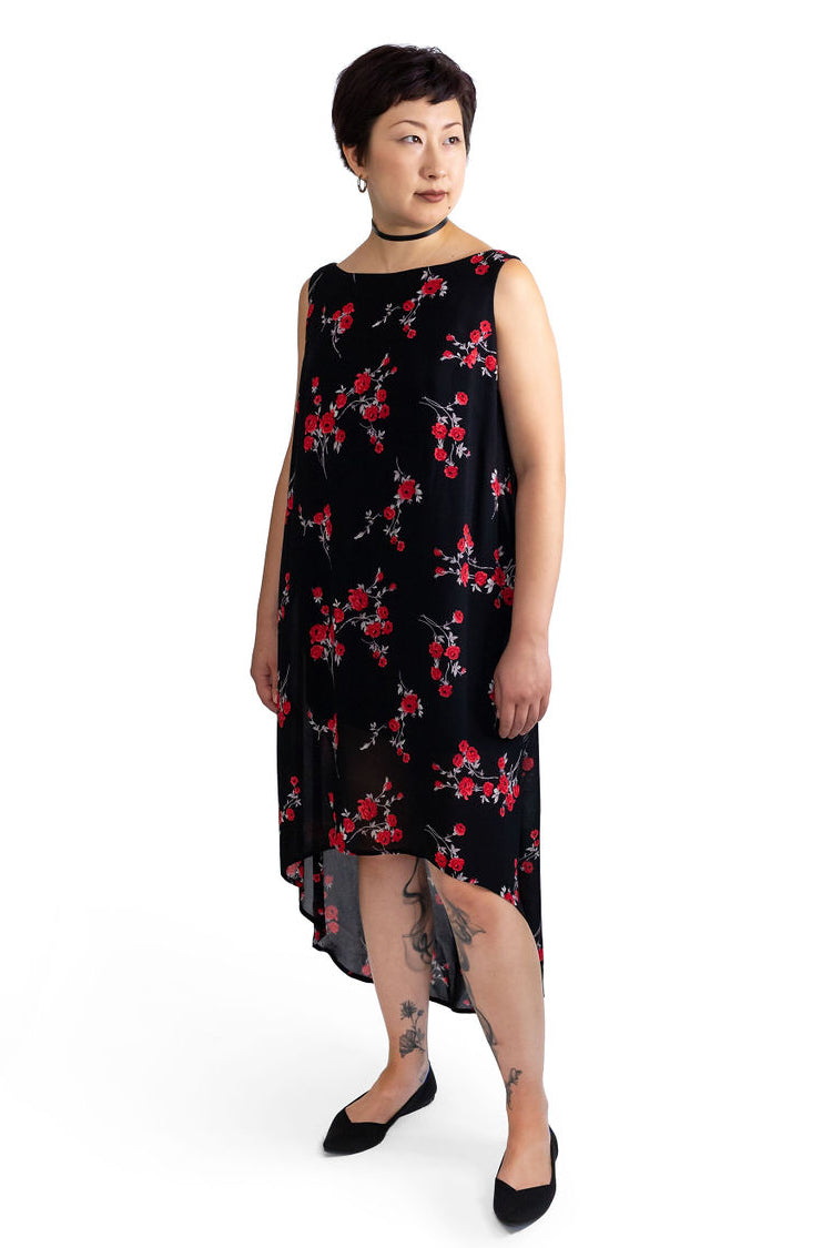 Sheer Floral Overdress - Red | Size: M | Color: Red floral Refurbished - N/A (I could not find a well-known brand by this name refurbished available on Cerqular