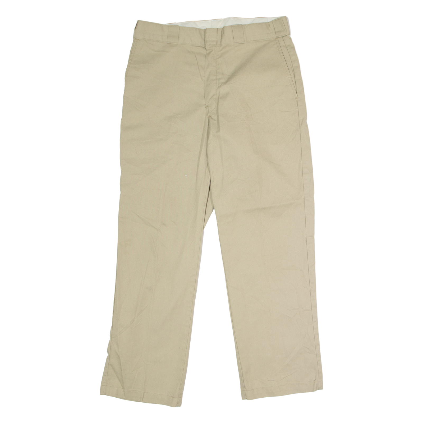 DICKIES Workwear Mens Twill Trousers Beige Regular Straight W34 L30 Refurbished - N/A refurbished available on Cerqular