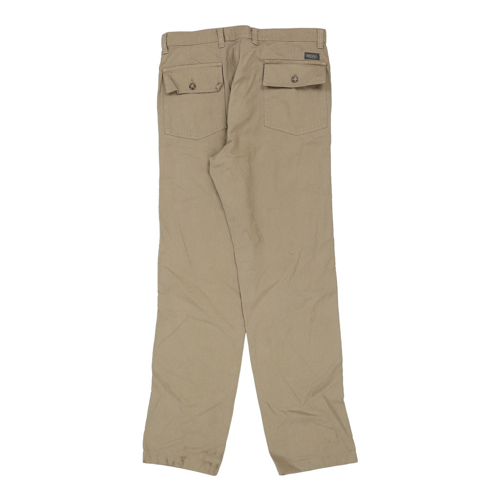 Tech Tab Trousers - 34W 33L Beige Cotton Blend Refurbished - Thrifted (note: this is a term often used to describe second- refurbished available on Cerqular