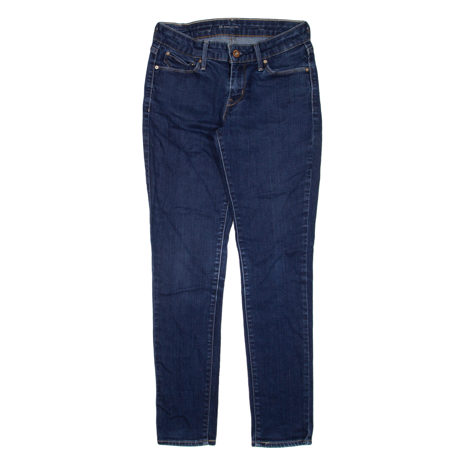 LEVI'S Womens Jeans Blue Slim Skinny W26 L27 Refurbished - N/A refurbished available on Cerqular