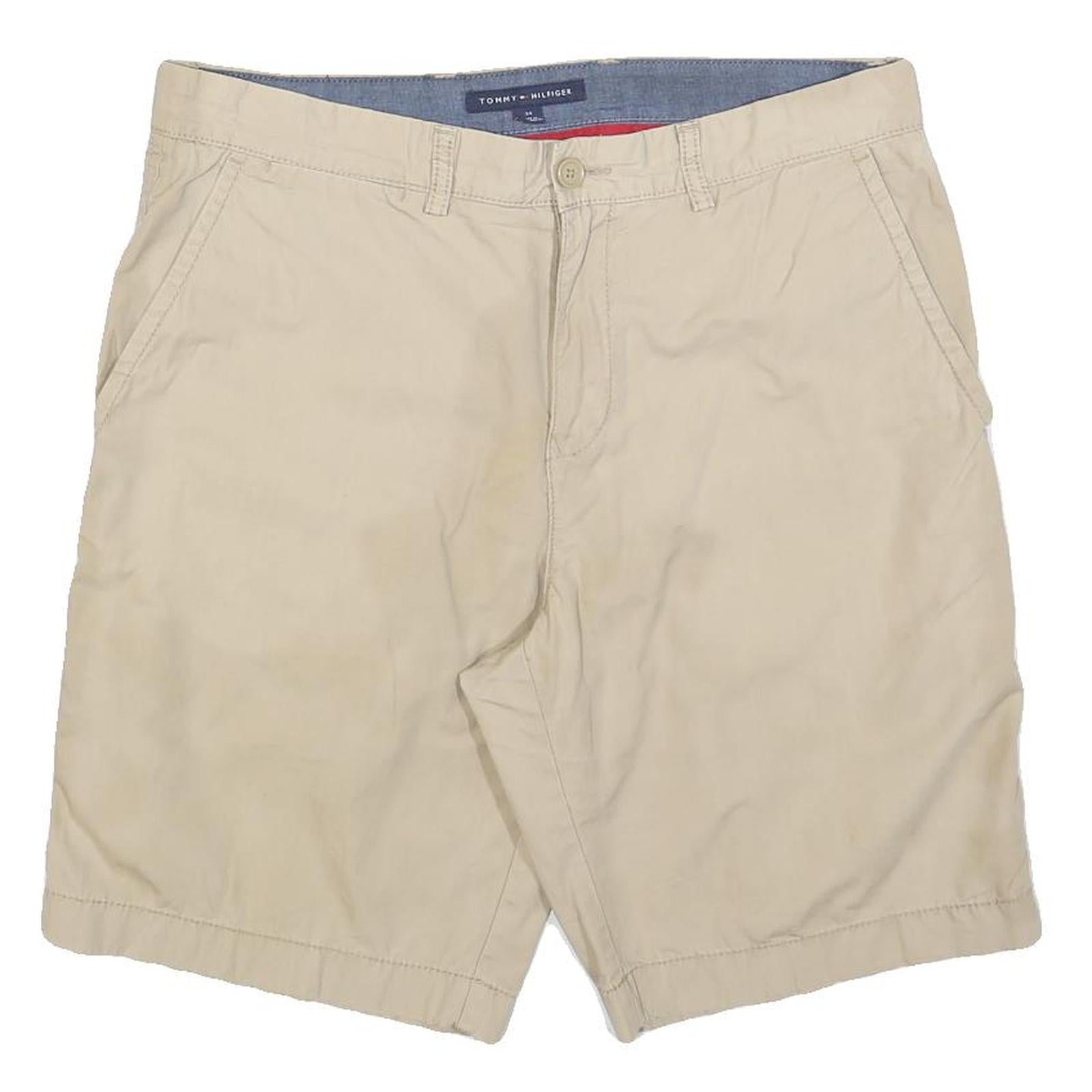 TOMMY HILFIGER Mens Shorts Beige Casual Plain M W34 Classic Cotton Blend Refurbished - N/A refurbished available on Cerqular