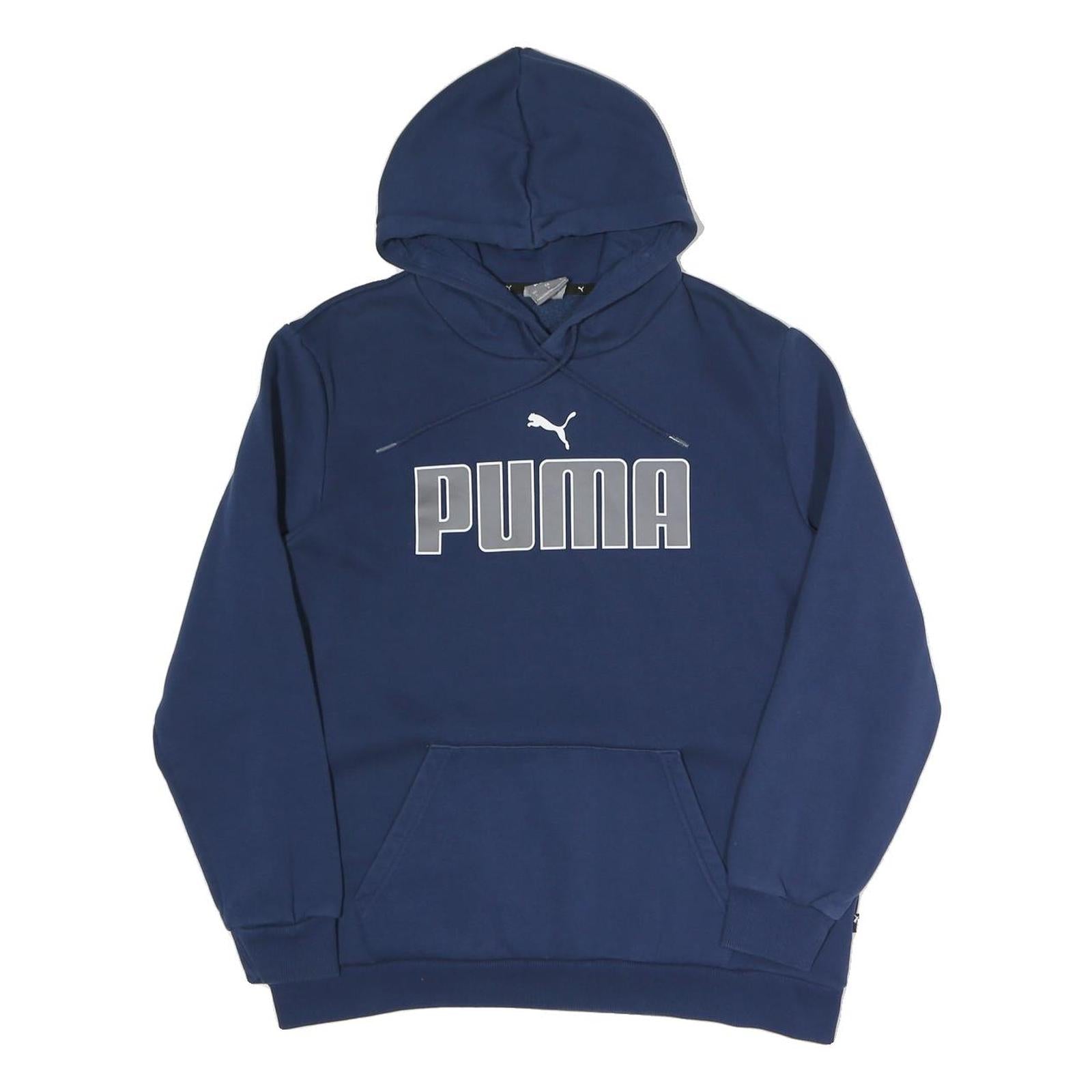 PUMA Womens Navy Blue Hoodie L Cotton Blend Pullover Casual Sports Sweatshirt Refurbished - N/A refurbished available on Cerqular