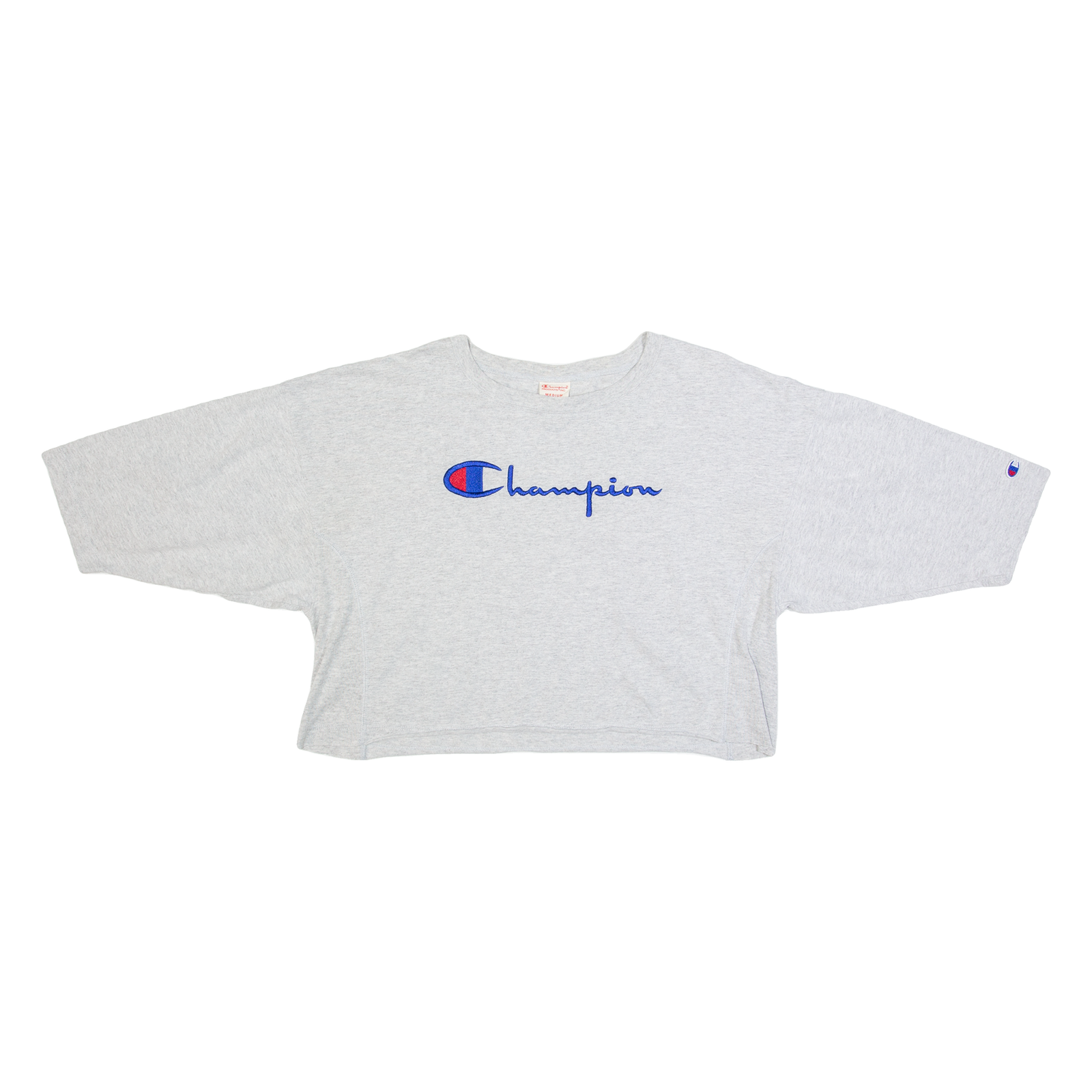 CHAMPION Cropped Womens T-Shirt Grey M Refurbished - N/A refurbished available on Cerqular