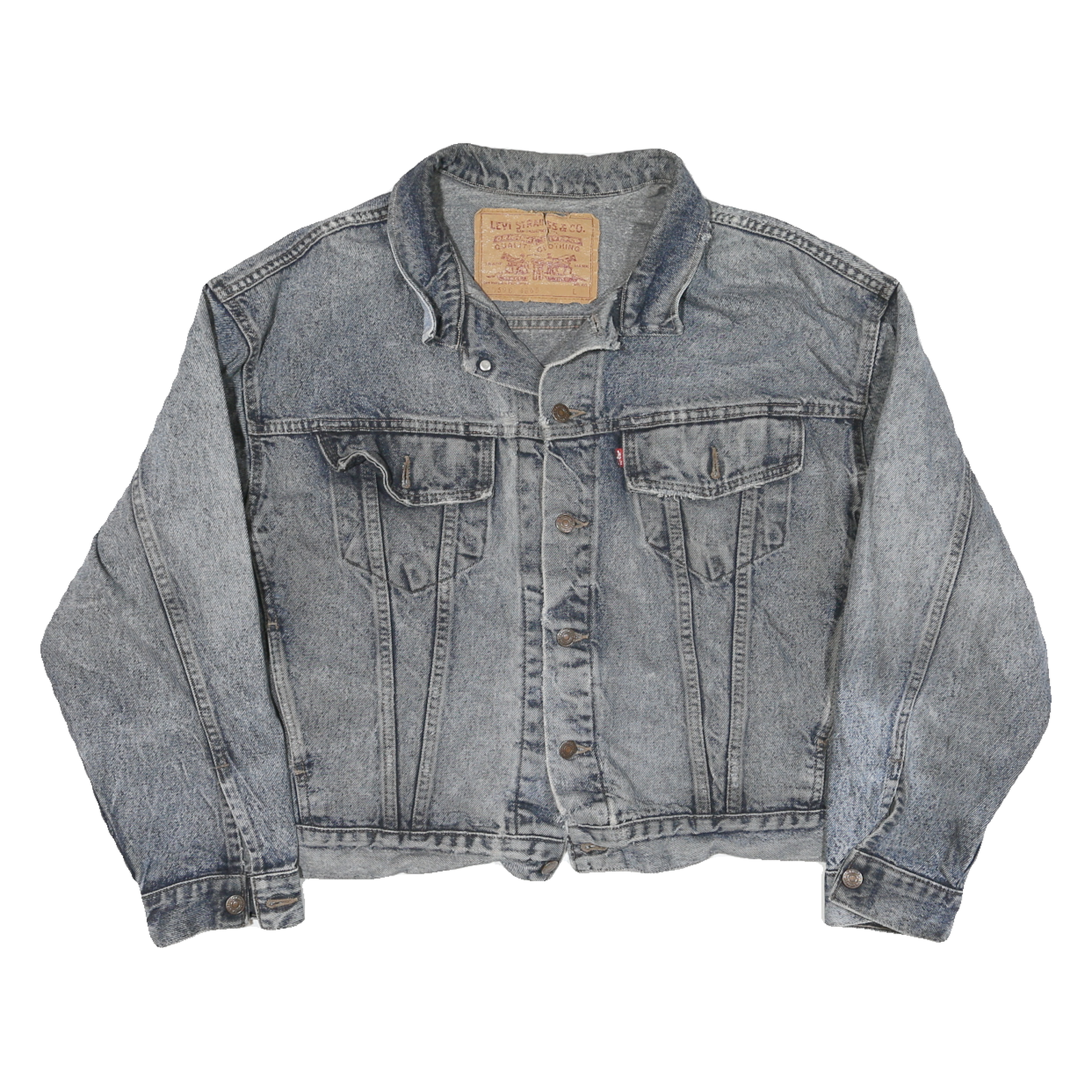 LEVI'S Womens Blue Denim Button Jacket L Cotton Blend Classic Fit Casual Refurbished - N/A refurbished available on Cerqular